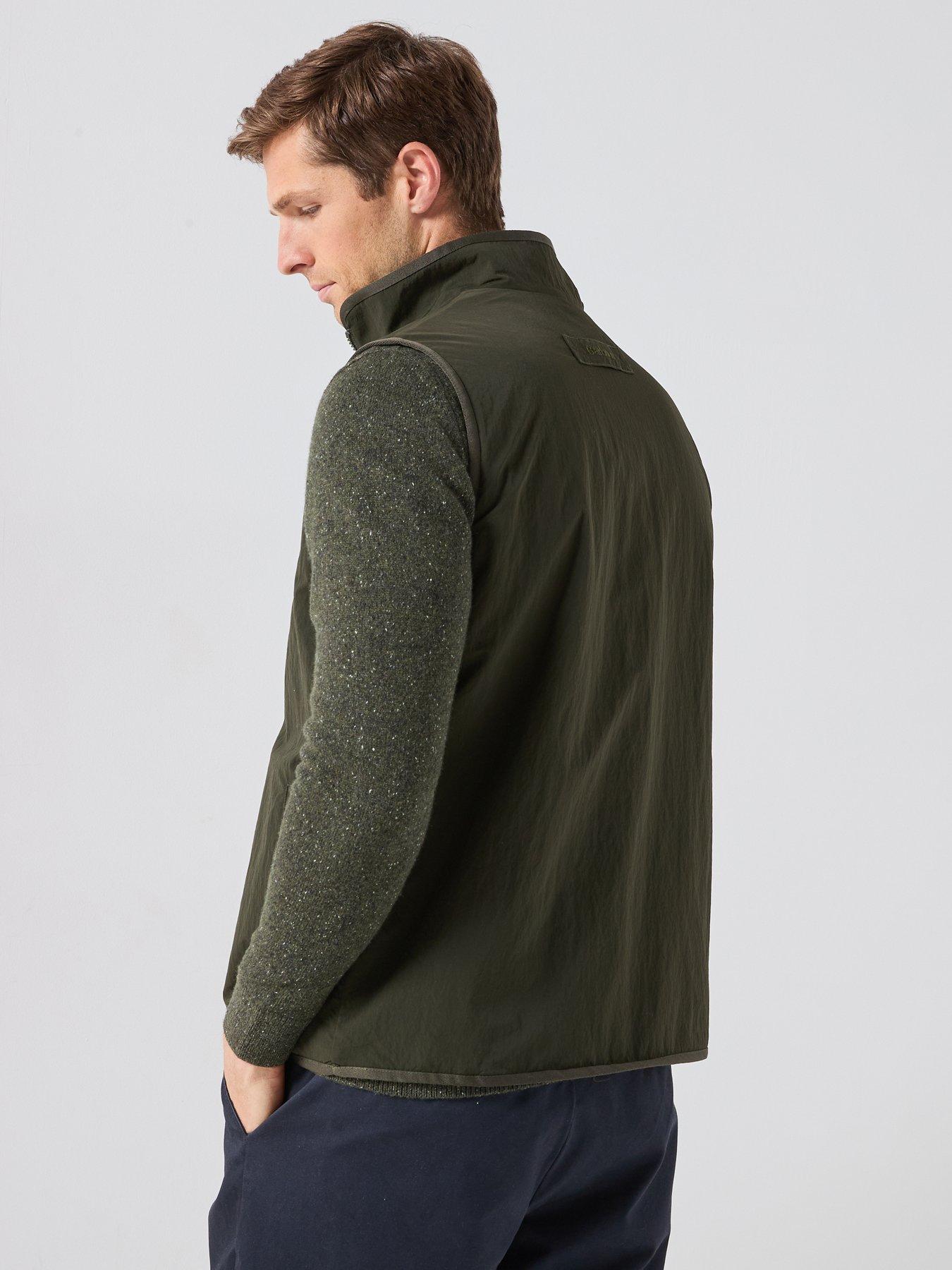 Image 2 of 6 of Barbour Men's Reversible Fleece Gilet - Dark Green