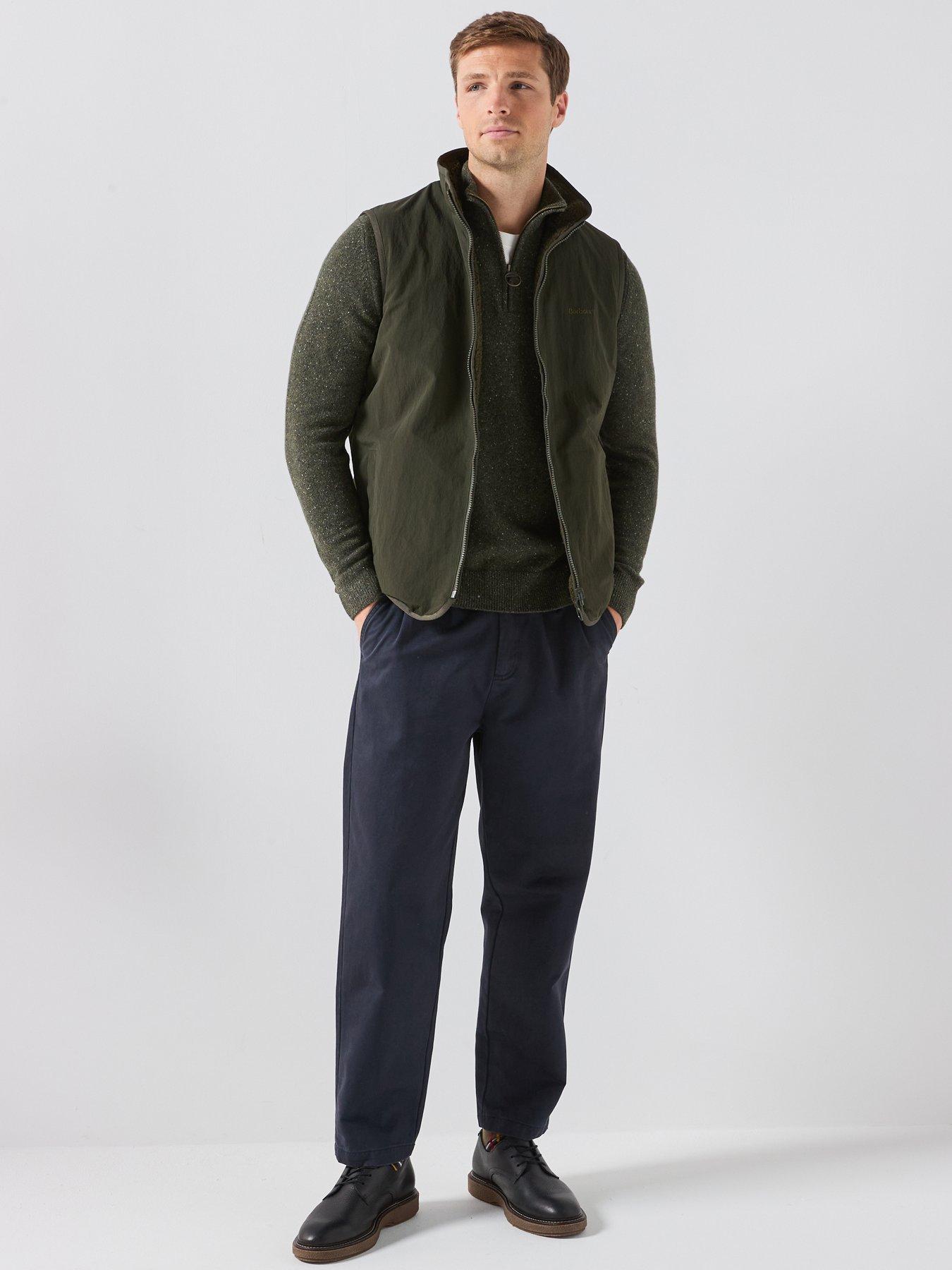 Image 3 of 6 of Barbour Men's Reversible Fleece Gilet - Dark Green