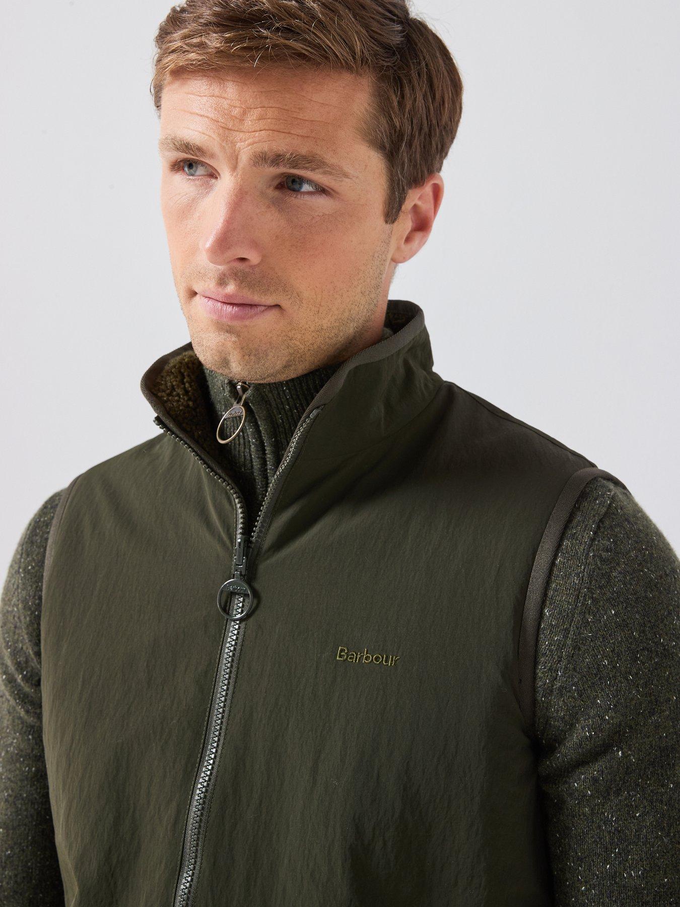 Image 4 of 6 of Barbour Men's Reversible Fleece Gilet - Dark Green