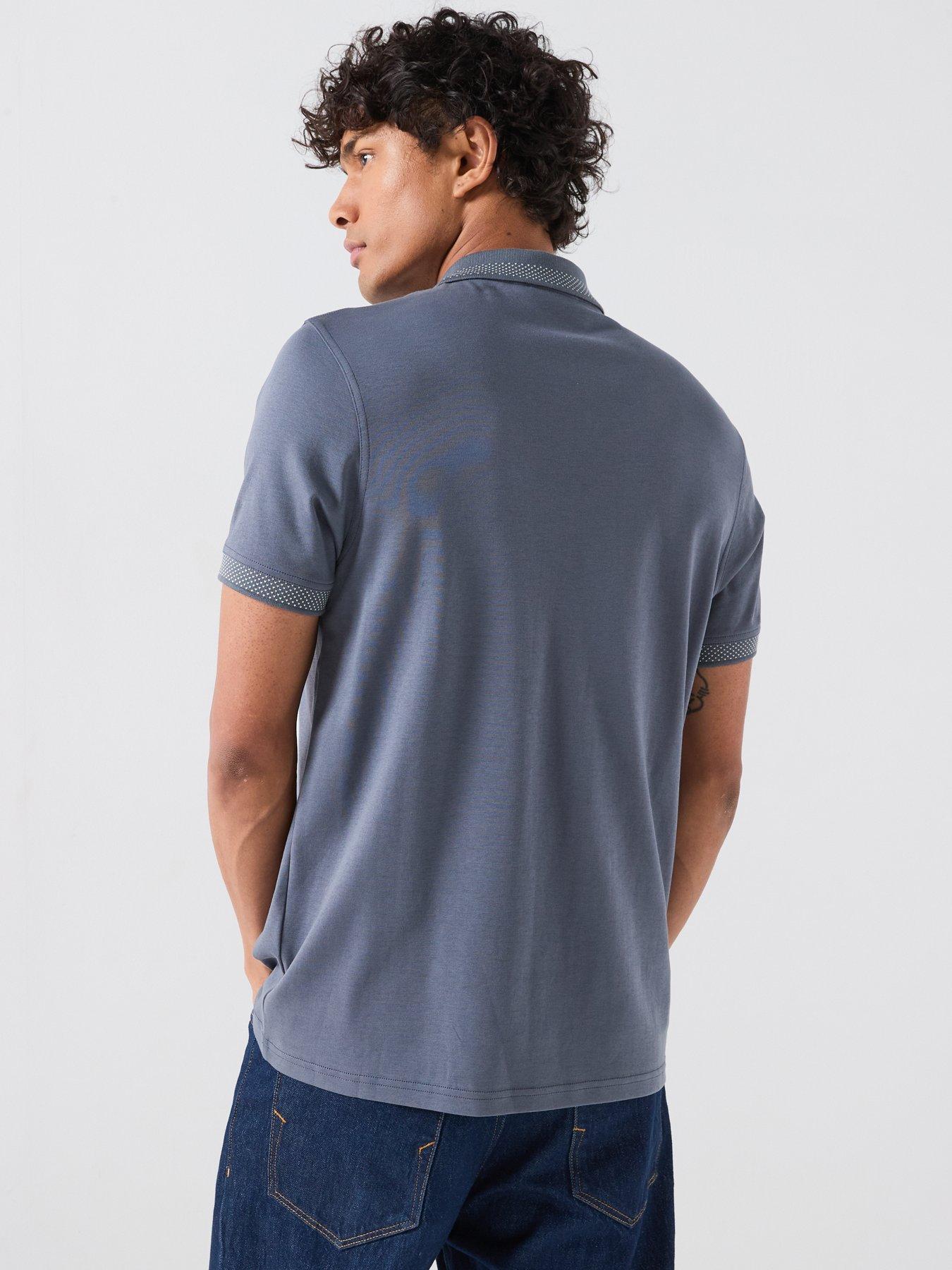 Image 2 of 5 of Barbour International International Owts Zipped Polo Shirt - Grey
