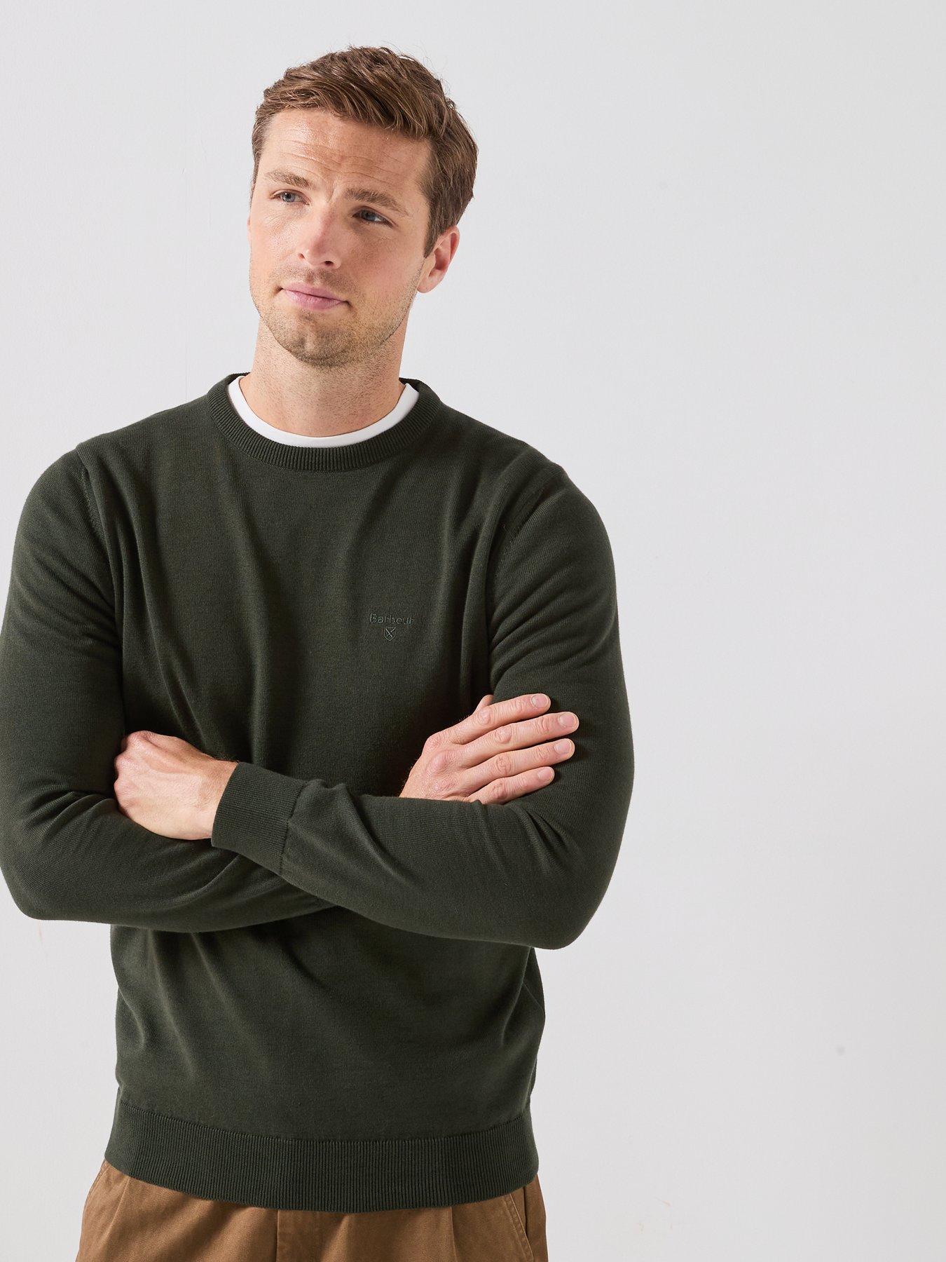 Image 5 of 5 of Barbour Pima Cotton Crewneck Knitted Jumper - Green