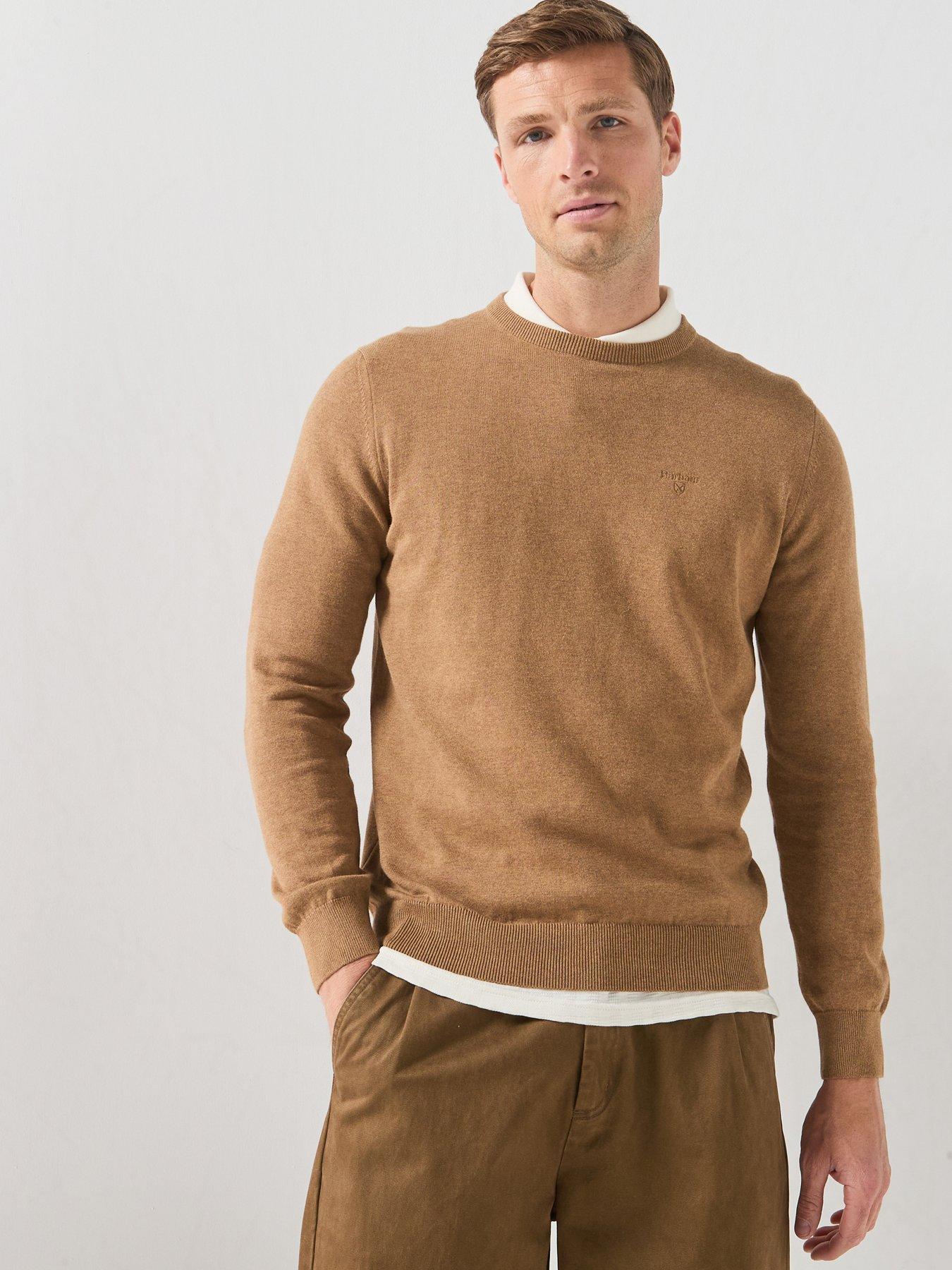 Barbour Pima Cotton Crewneck Knitted Jumper - Beige