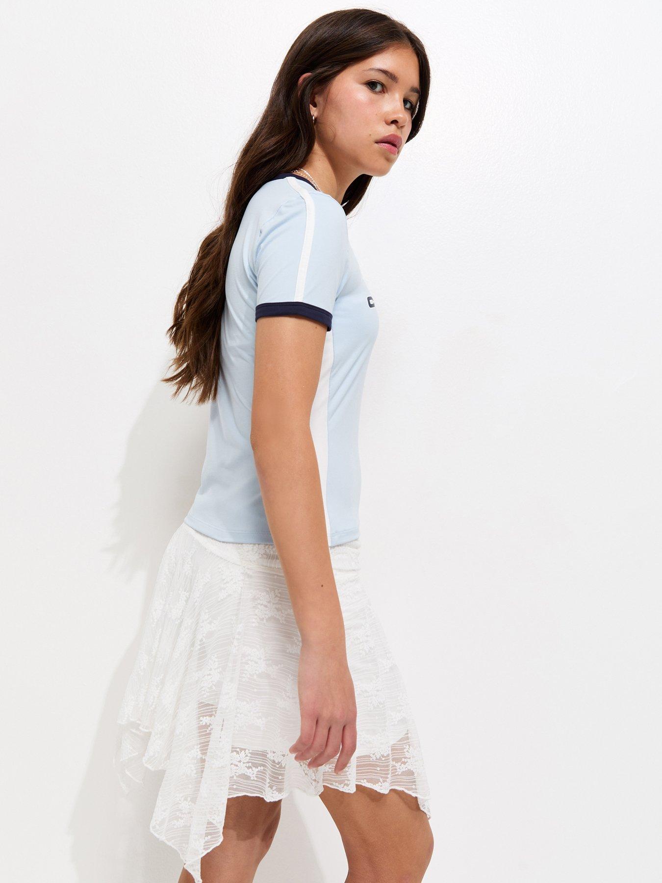 Image 2 of 5 of New Look 915 Girls Blue 95 California Print T-Shirt - Light Blue