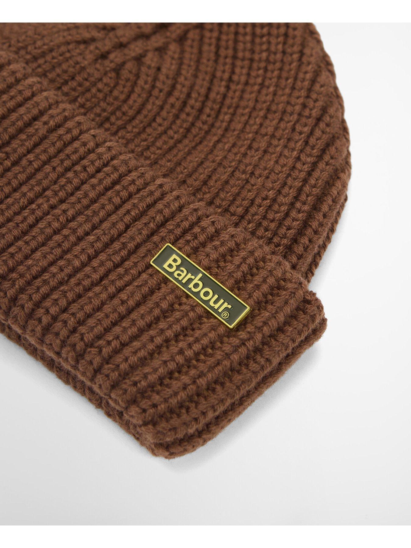 Image 3 of 4 of Barbour Mosely Beanie Hat - Brown