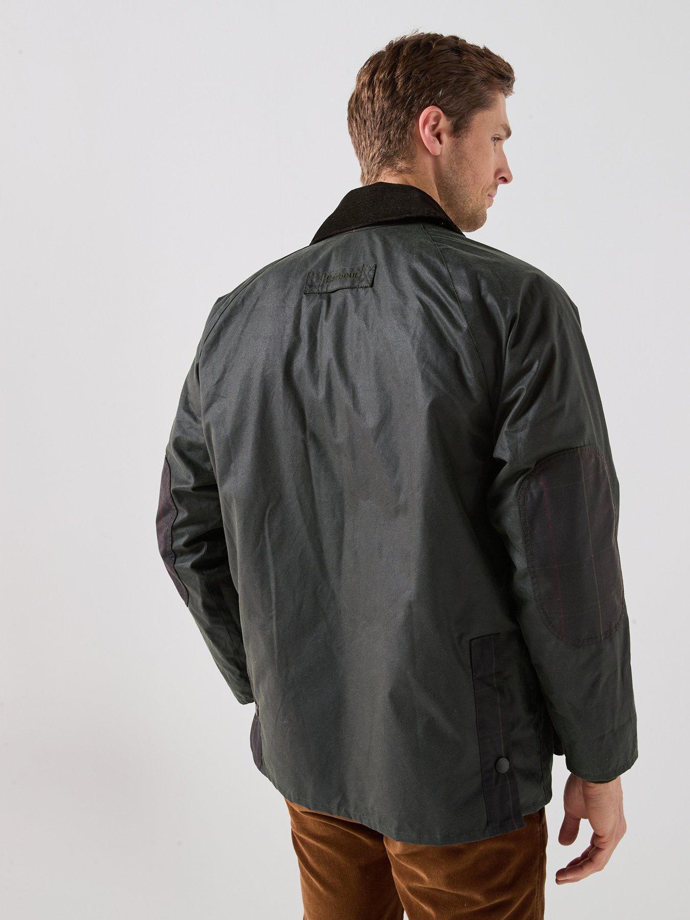 Image 2 of 6 of Barbour Icons Patch Bedale Wax Jacket - Dark Green