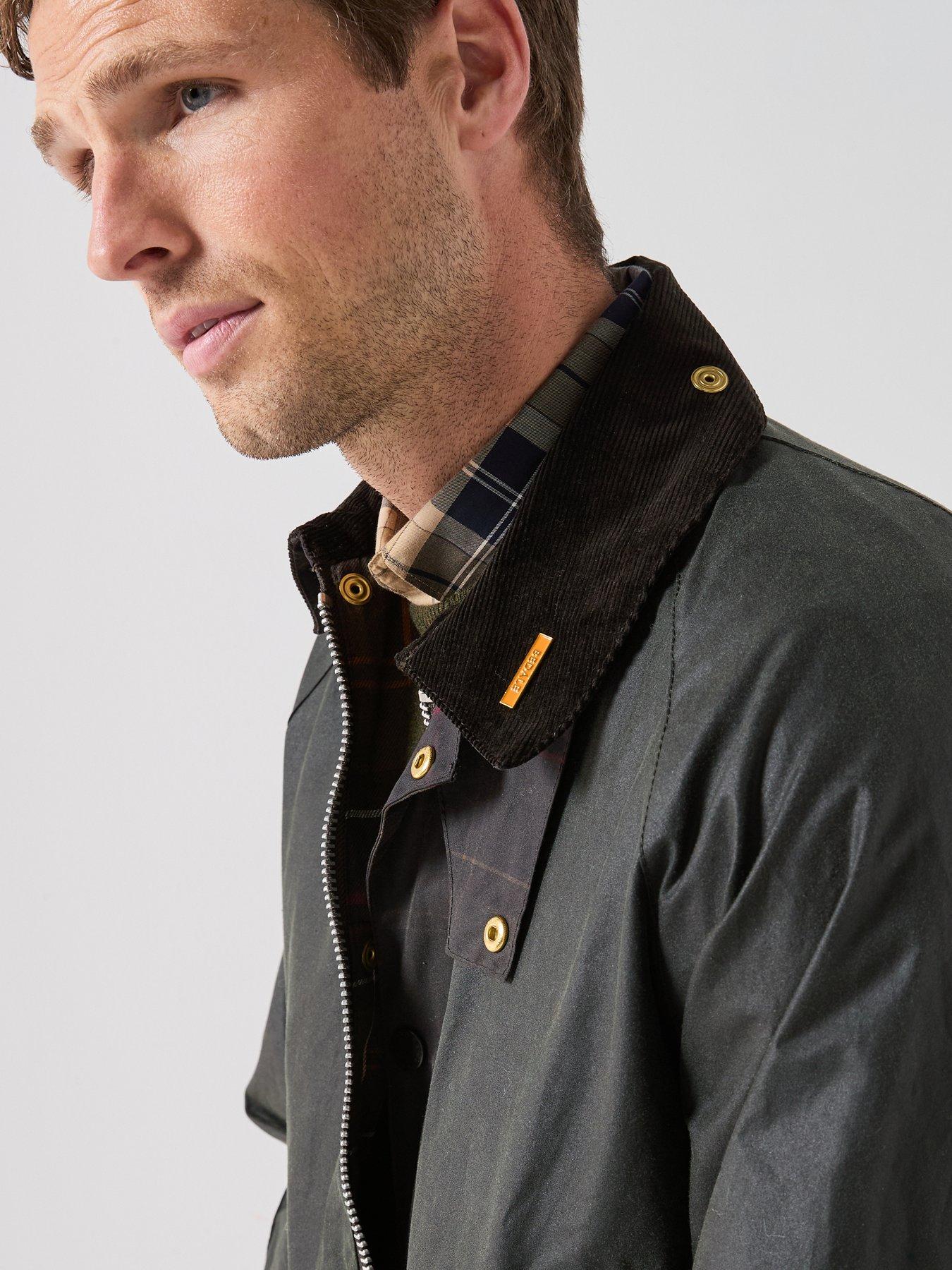 Image 4 of 6 of Barbour Icons Patch Bedale Wax Jacket - Dark Green