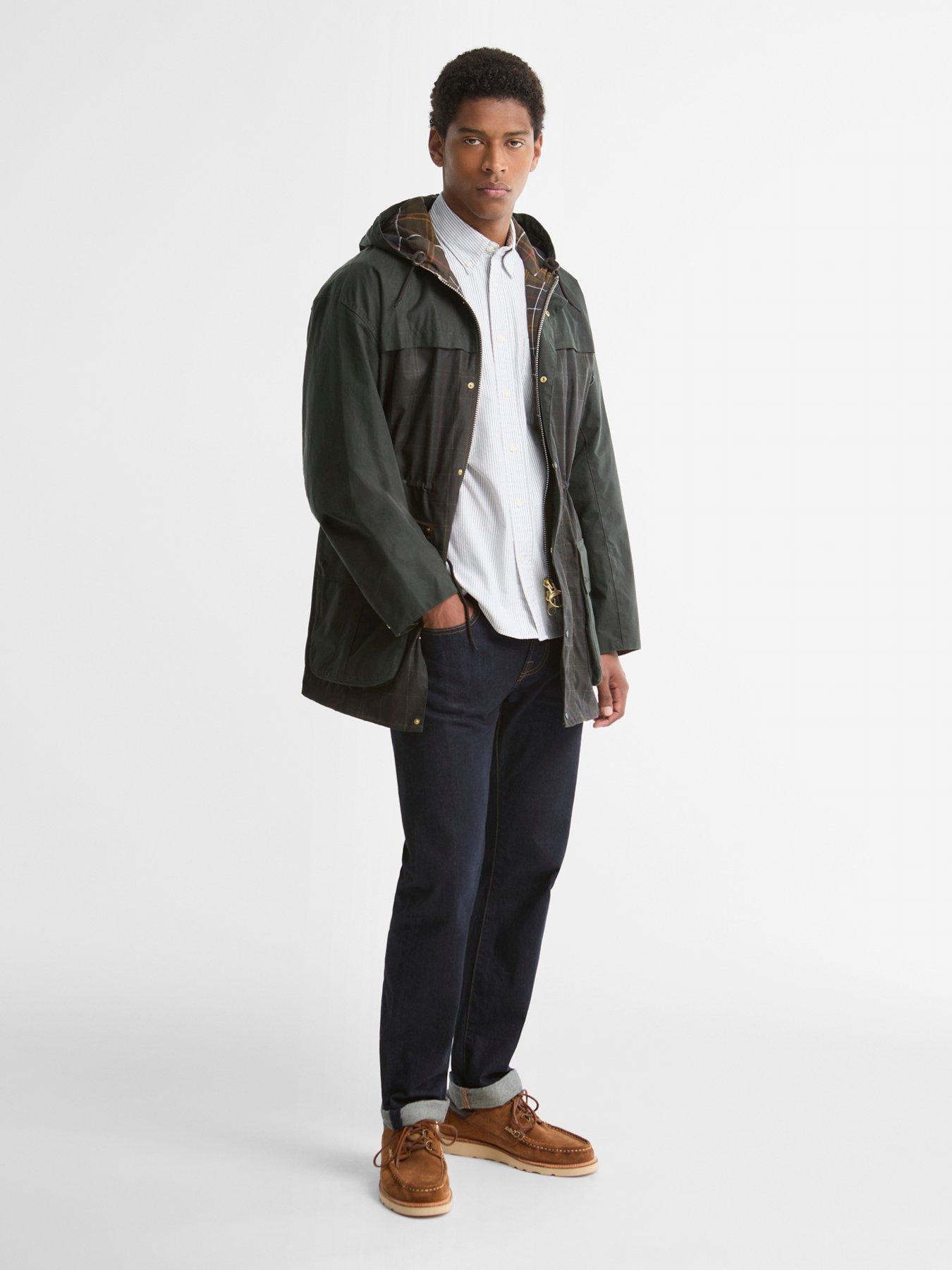 Image 3 of 6 of Barbour Barbour Icons Classic Tartan Durham Wax Jacket - Green