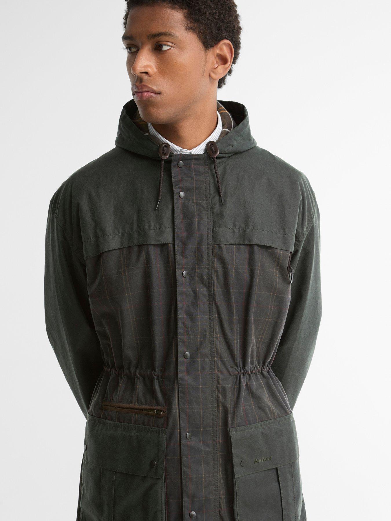 Image 4 of 6 of Barbour Barbour Icons Classic Tartan Durham Wax Jacket - Green