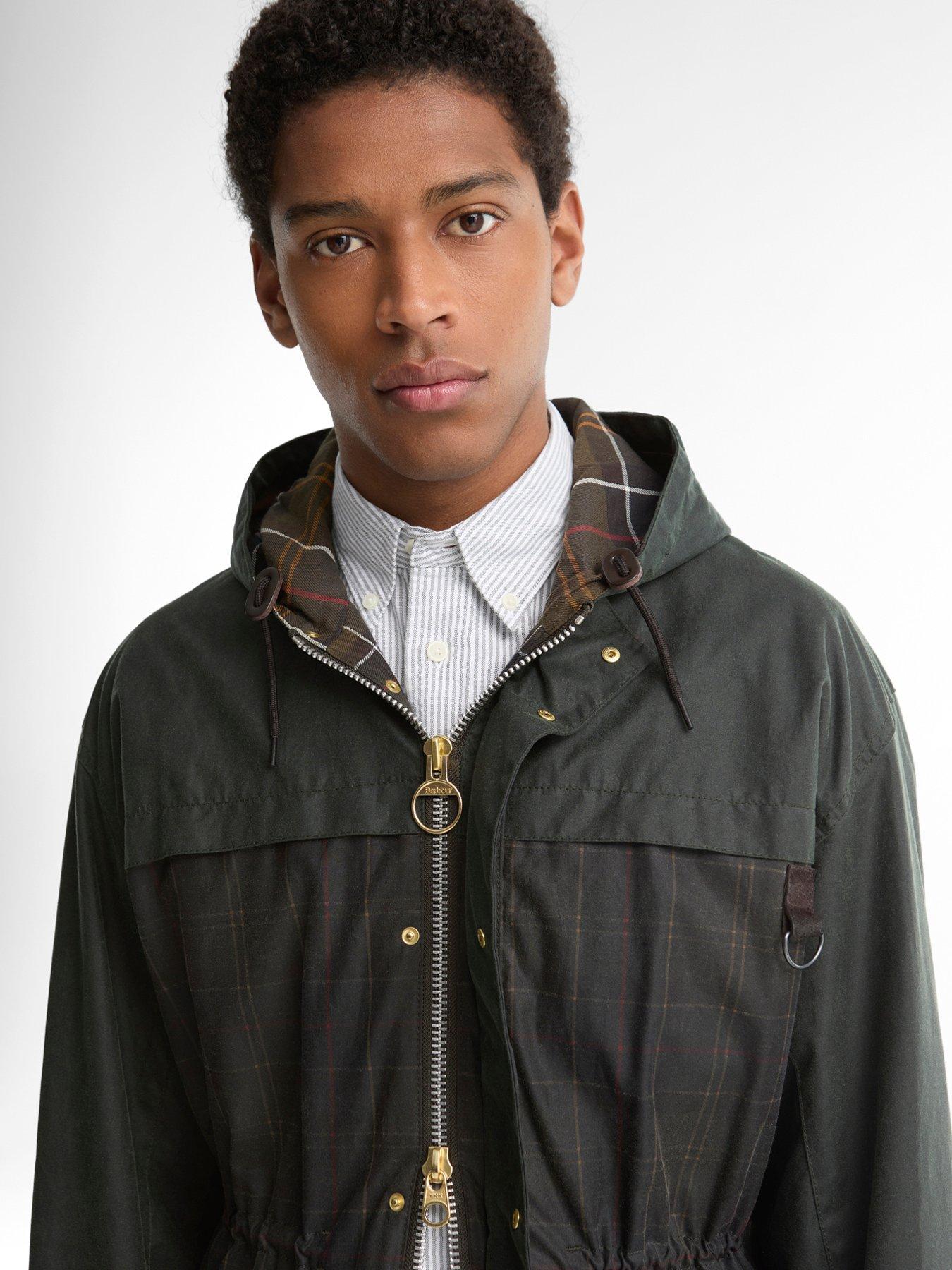 Image 5 of 6 of Barbour Barbour Icons Classic Tartan Durham Wax Jacket - Green