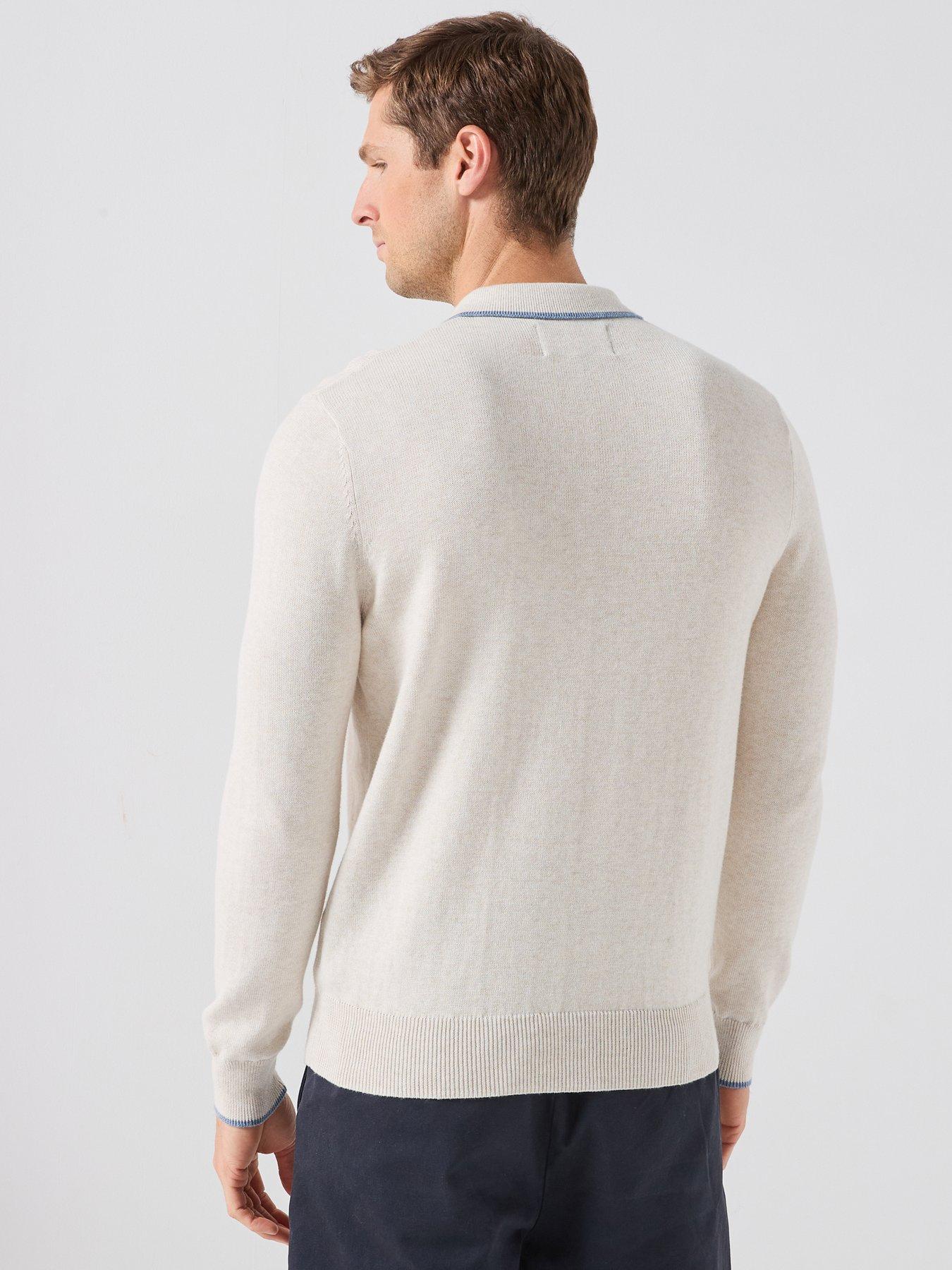 Image 2 of 6 of Barbour Taunton Knitted Polo Shirt - White