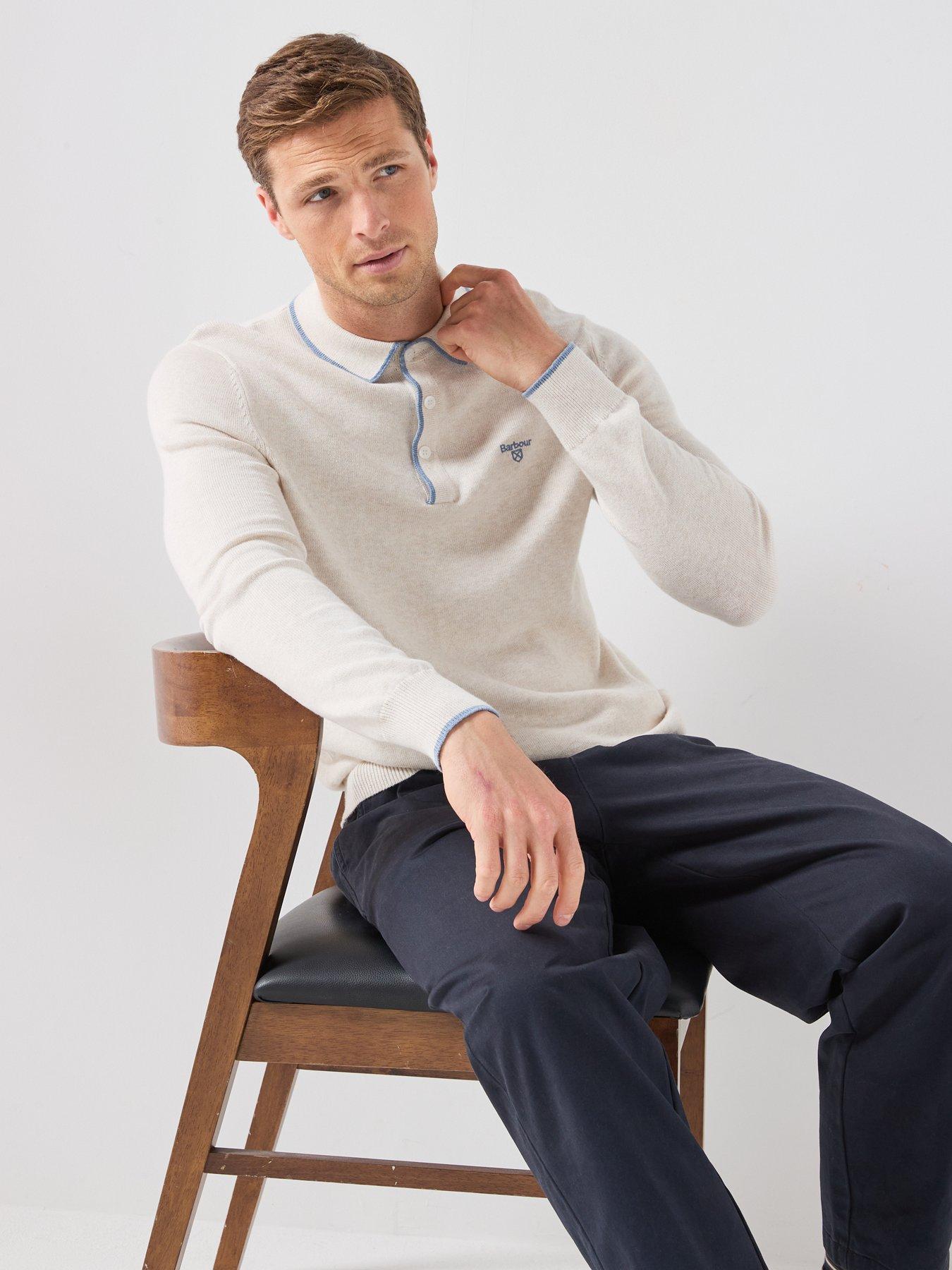 Image 4 of 6 of Barbour Taunton Knitted Polo Shirt - White