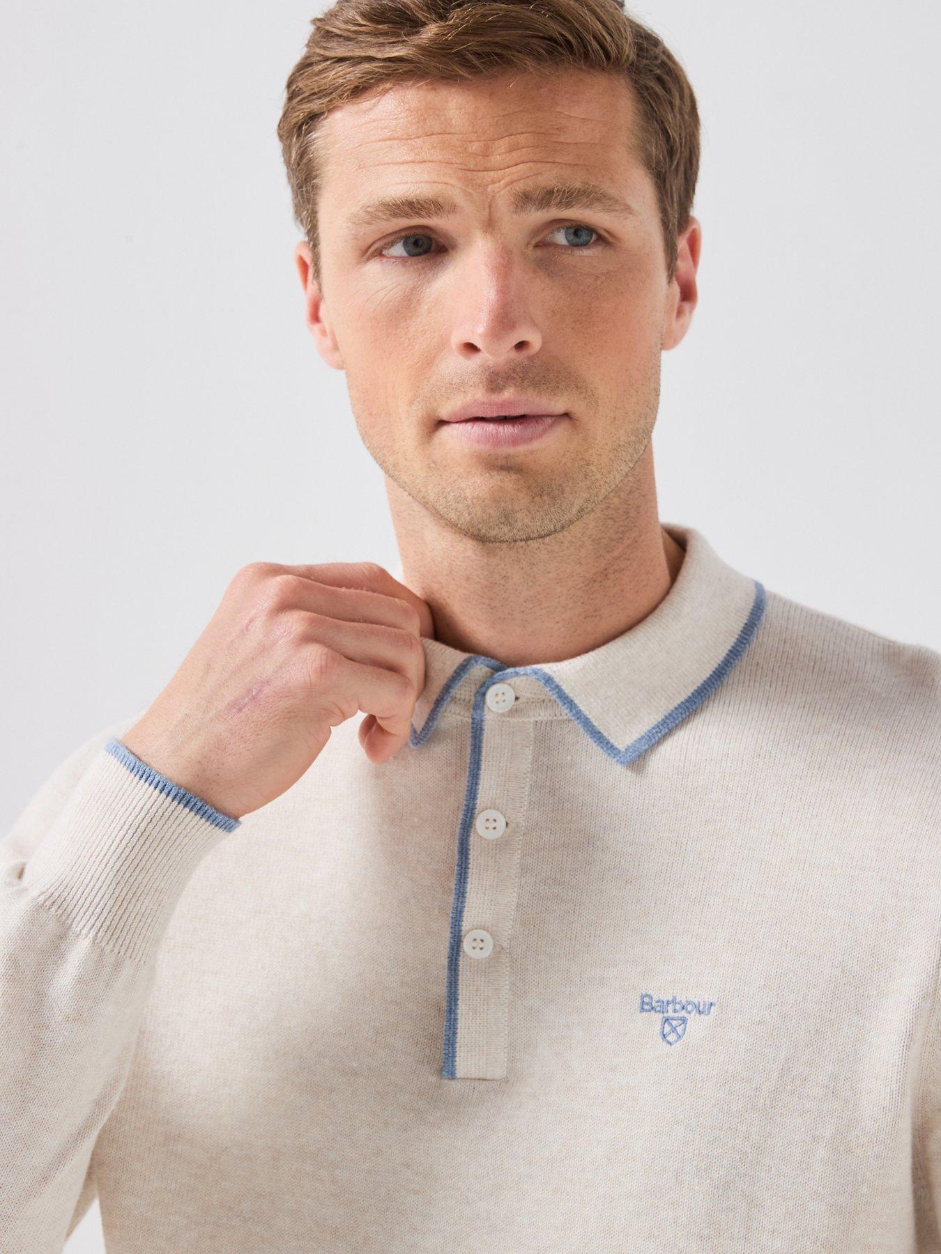 Image 5 of 6 of Barbour Taunton Knitted Polo Shirt - White