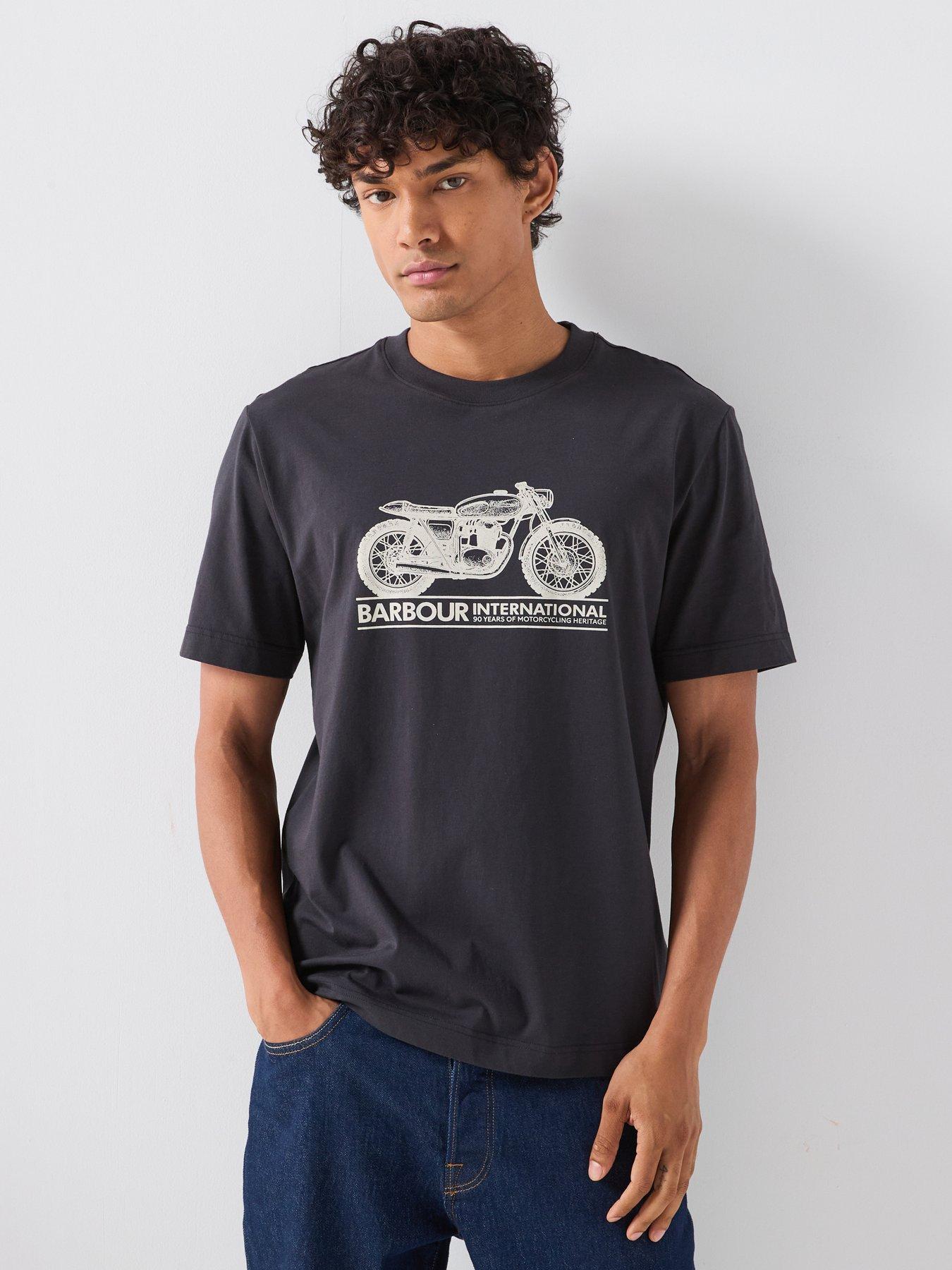 Barbour International Piston Graphic T-Shirt - Black