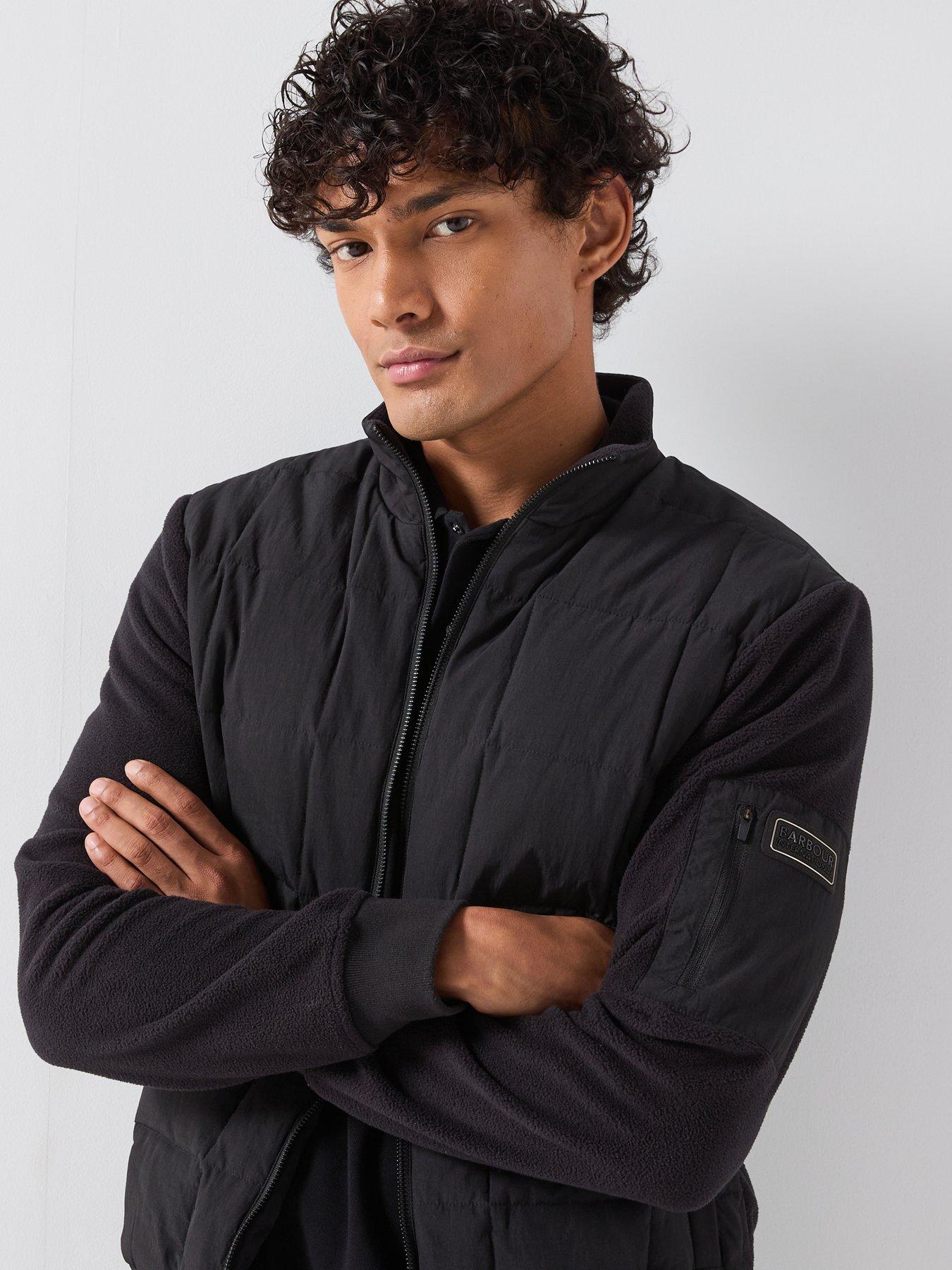Image 4 of 6 of Barbour International Burnhope Quilted Sweat - Black