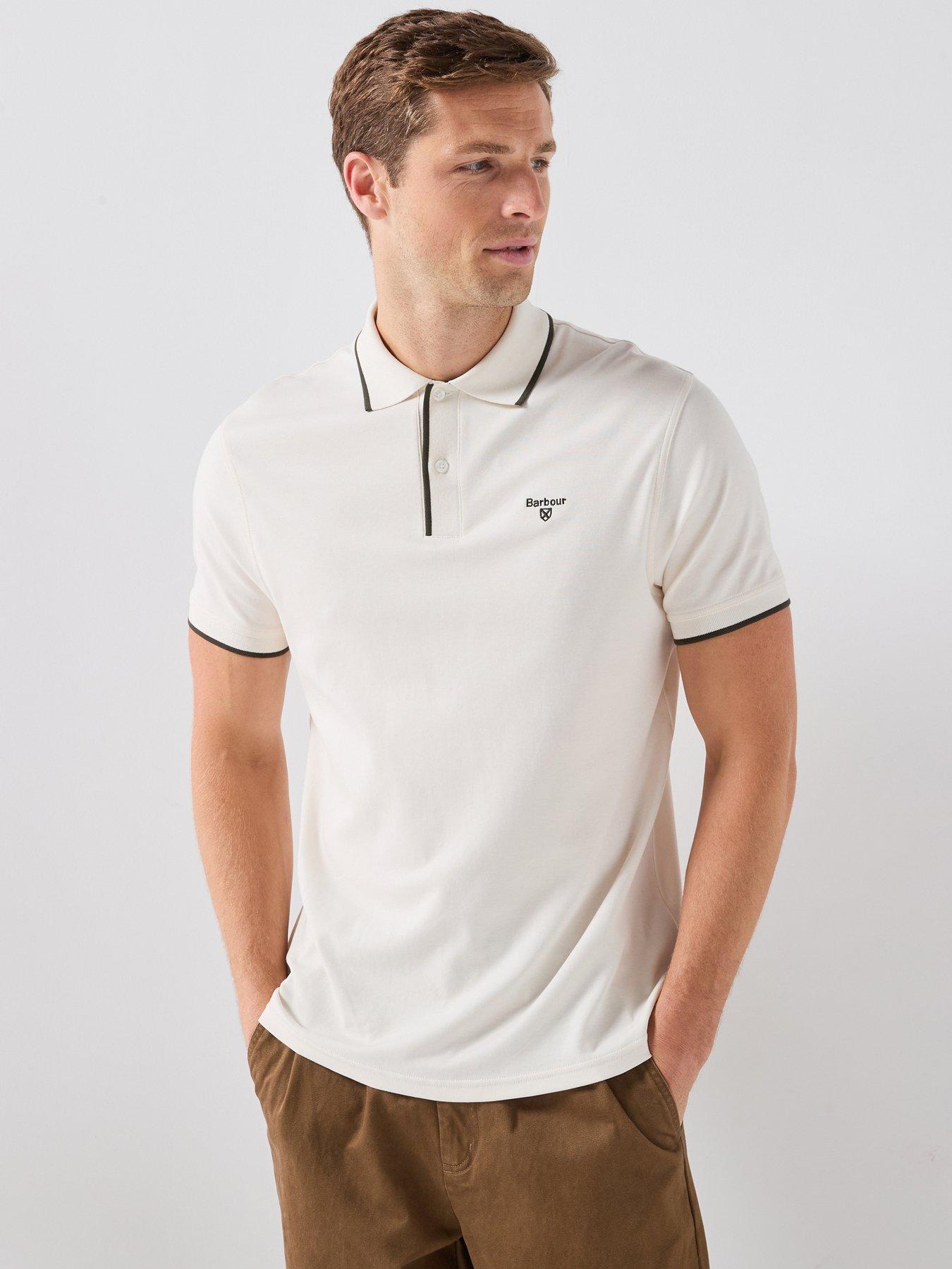 Barbour Callock Tailored Tipped Polo Shirt - White