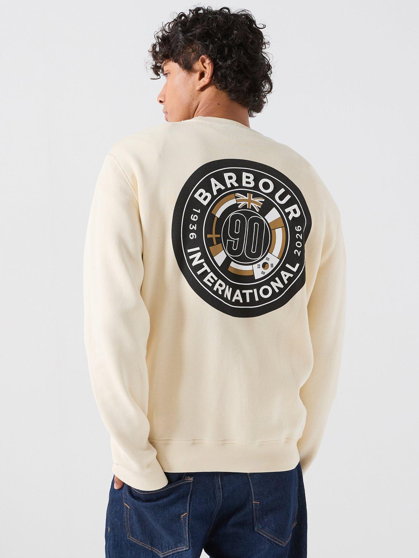 Barbour International 90Th Anniversary Back Graphic Sweatshirt - Cream