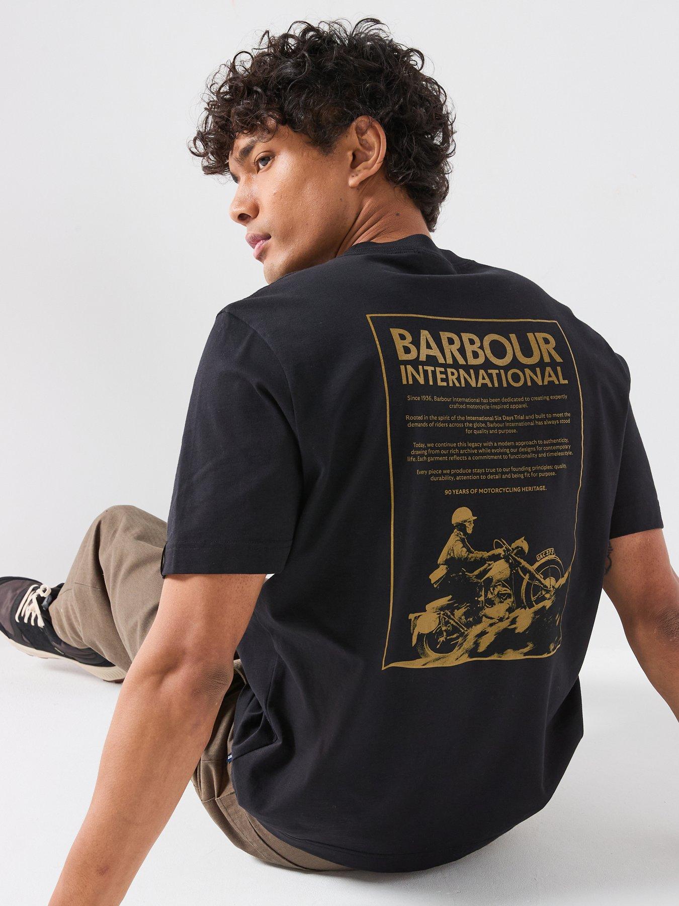 Barbour International 90Th Anniversary Graphic Relaxed T-Shirt - Black
