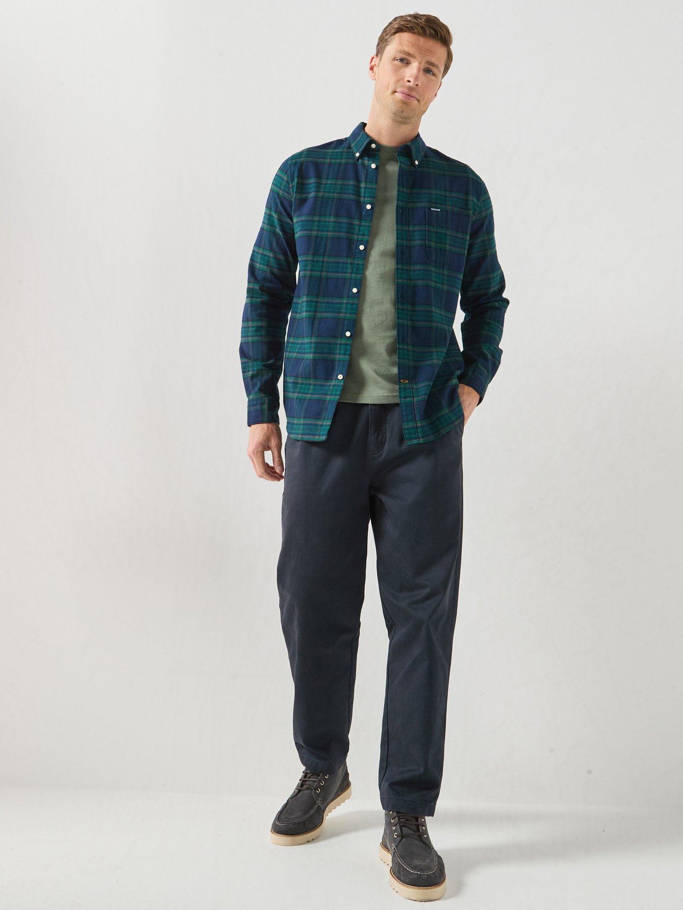 Image 3 of 6 of Barbour Portdown Tailored Checked Shirt - Navy