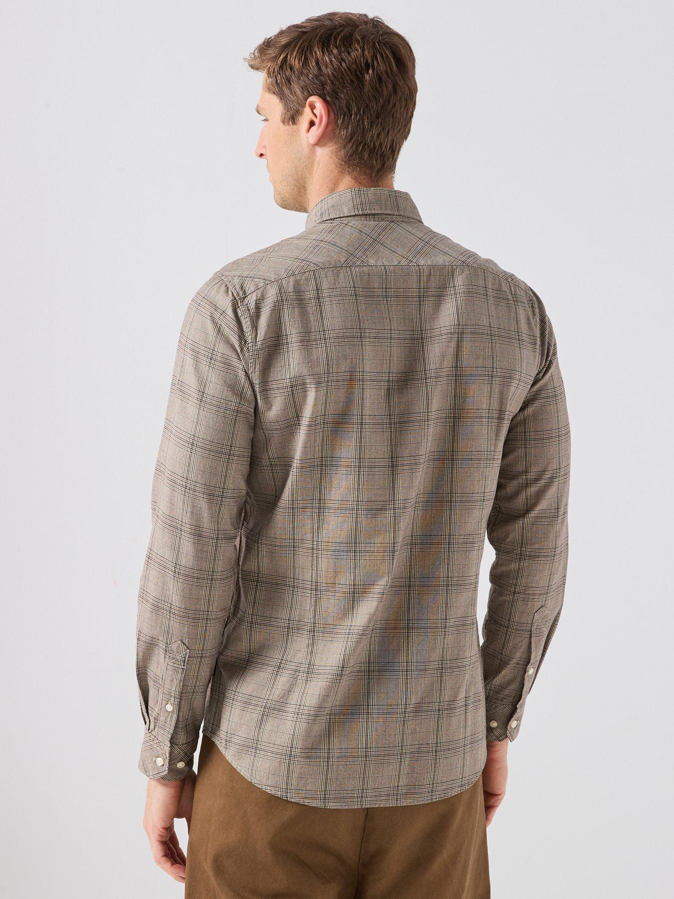 Image 2 of 6 of Barbour Franklin Tailored Checked Shirt - Beige