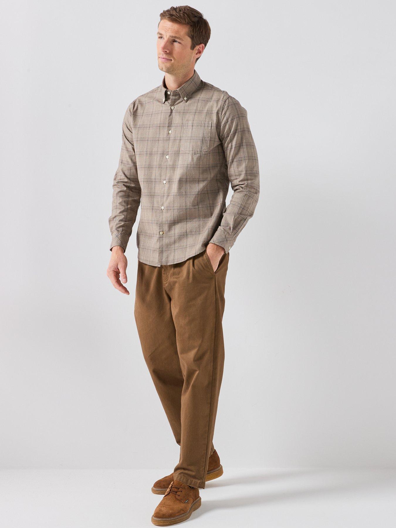 Image 3 of 6 of Barbour Franklin Tailored Checked Shirt - Beige