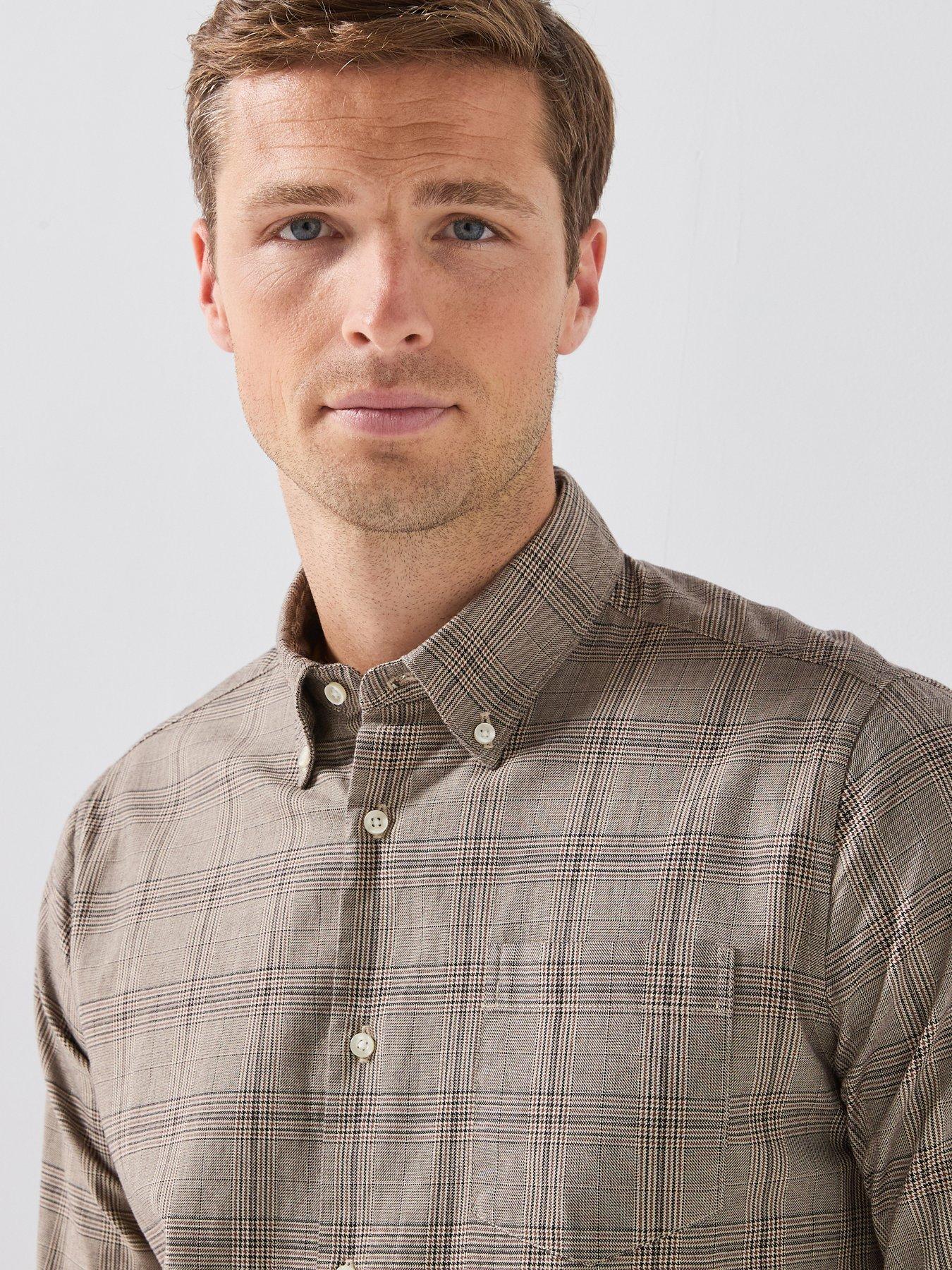 Image 5 of 6 of Barbour Franklin Tailored Checked Shirt - Beige