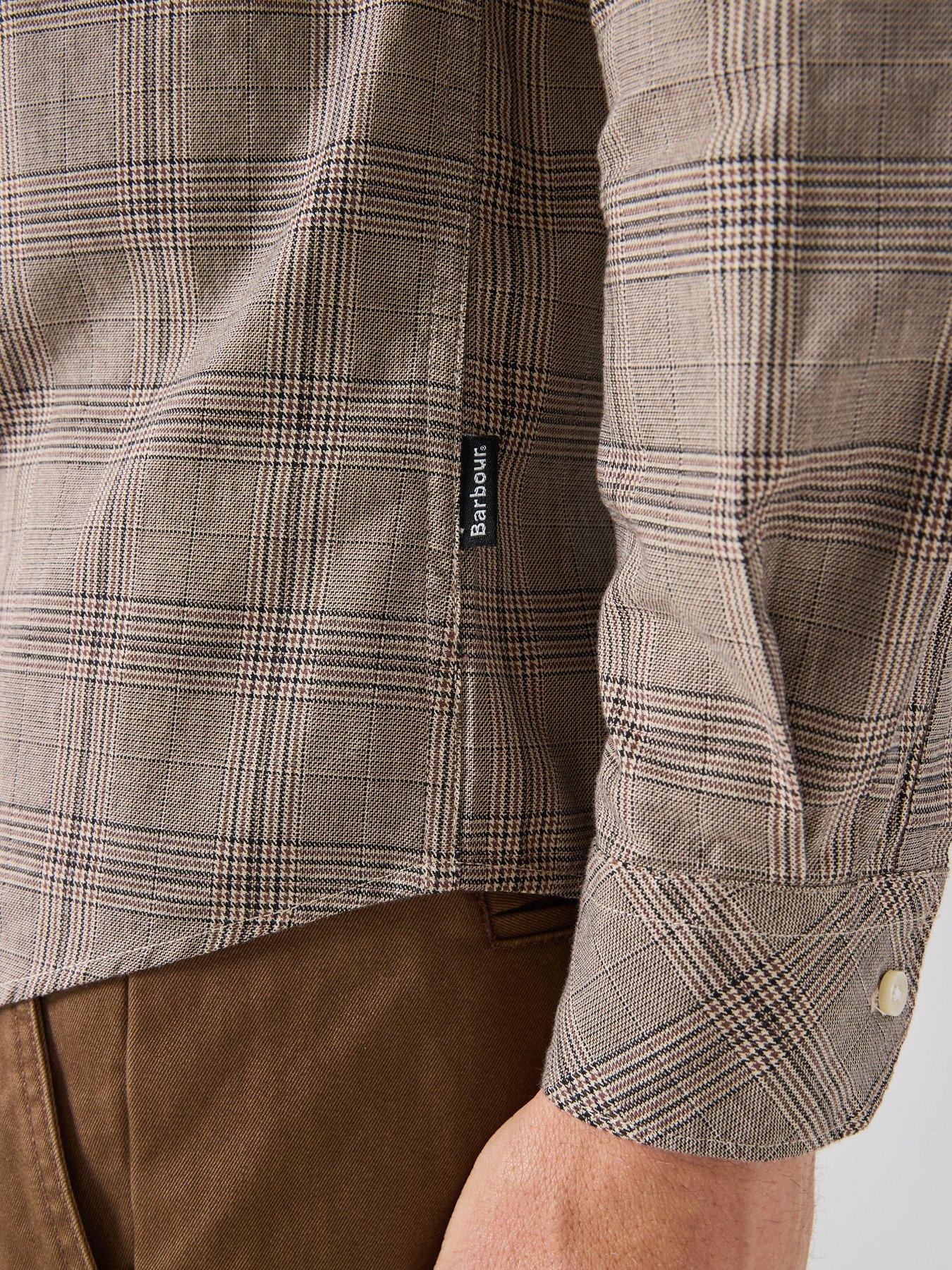 Image 6 of 6 of Barbour Franklin Tailored Checked Shirt - Beige