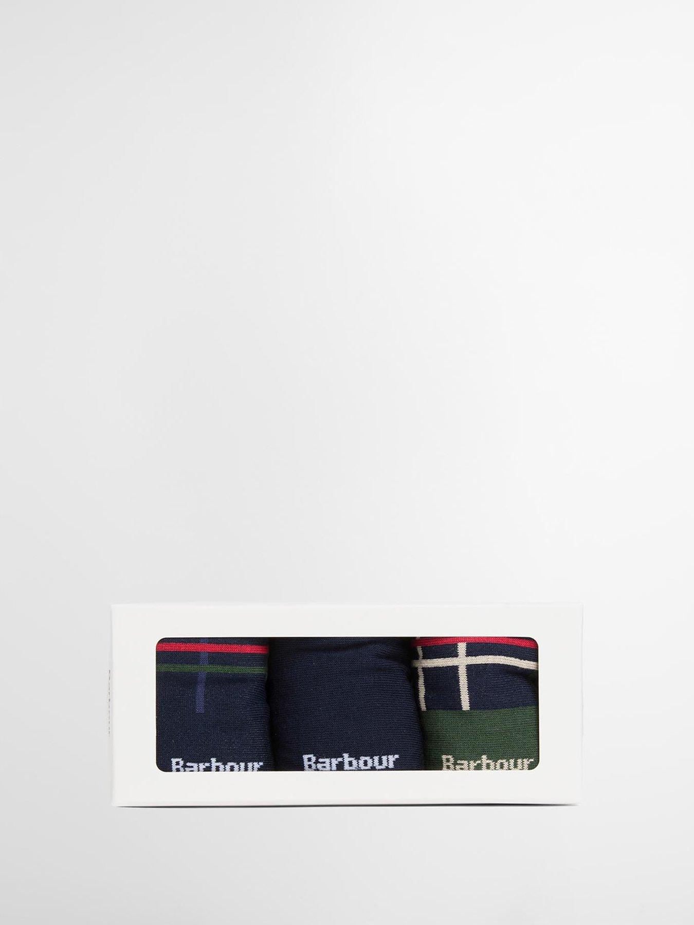 Image 4 of 4 of Barbour Tartan Socks Gift Set - Navy