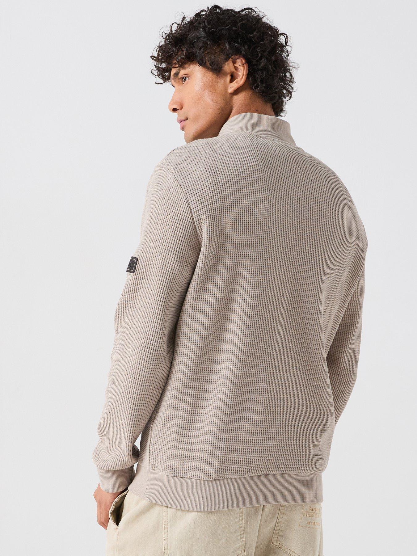 Image 2 of 6 of Barbour International Curve 1/4 Zip Sweat - Cream