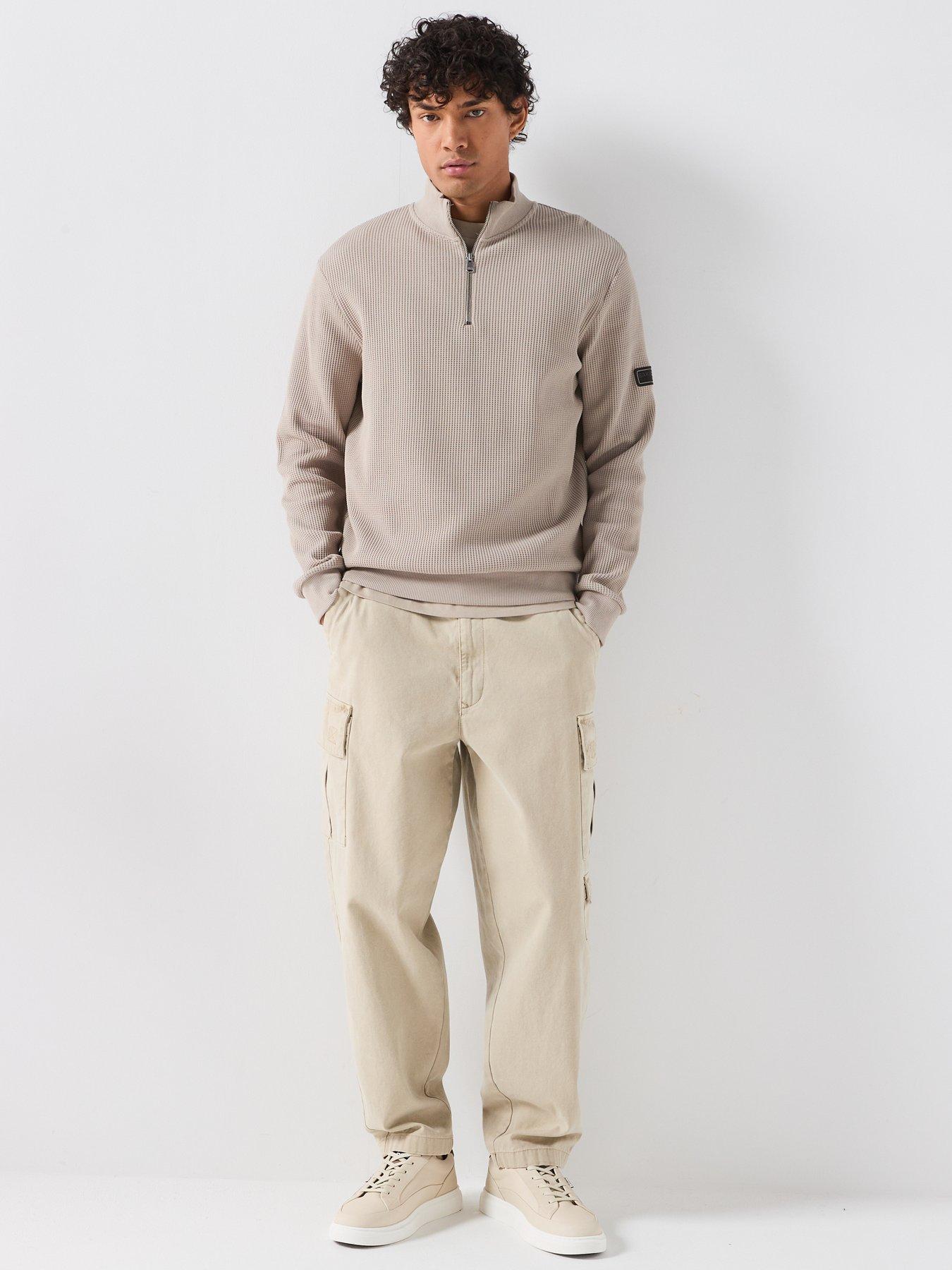 Image 3 of 6 of Barbour International Curve 1/4 Zip Sweat - Cream