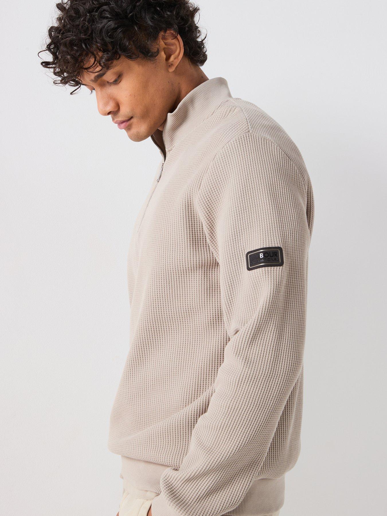 Image 6 of 6 of Barbour International Curve 1/4 Zip Sweat - Cream