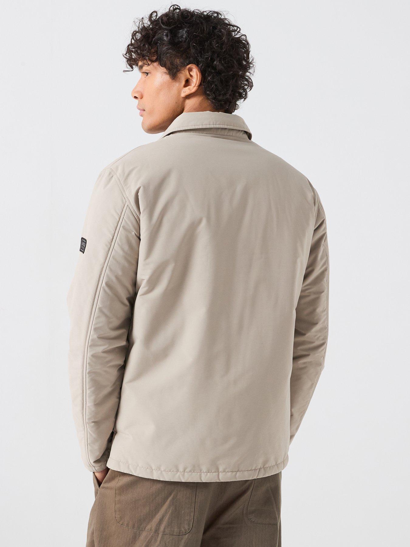 Image 2 of 6 of Barbour International International Distill Quilted Zipped Overshirt Jacket - Cream