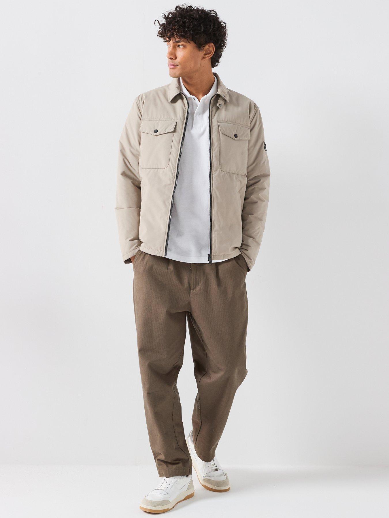 Image 3 of 6 of Barbour International International Distill Quilted Zipped Overshirt Jacket - Cream