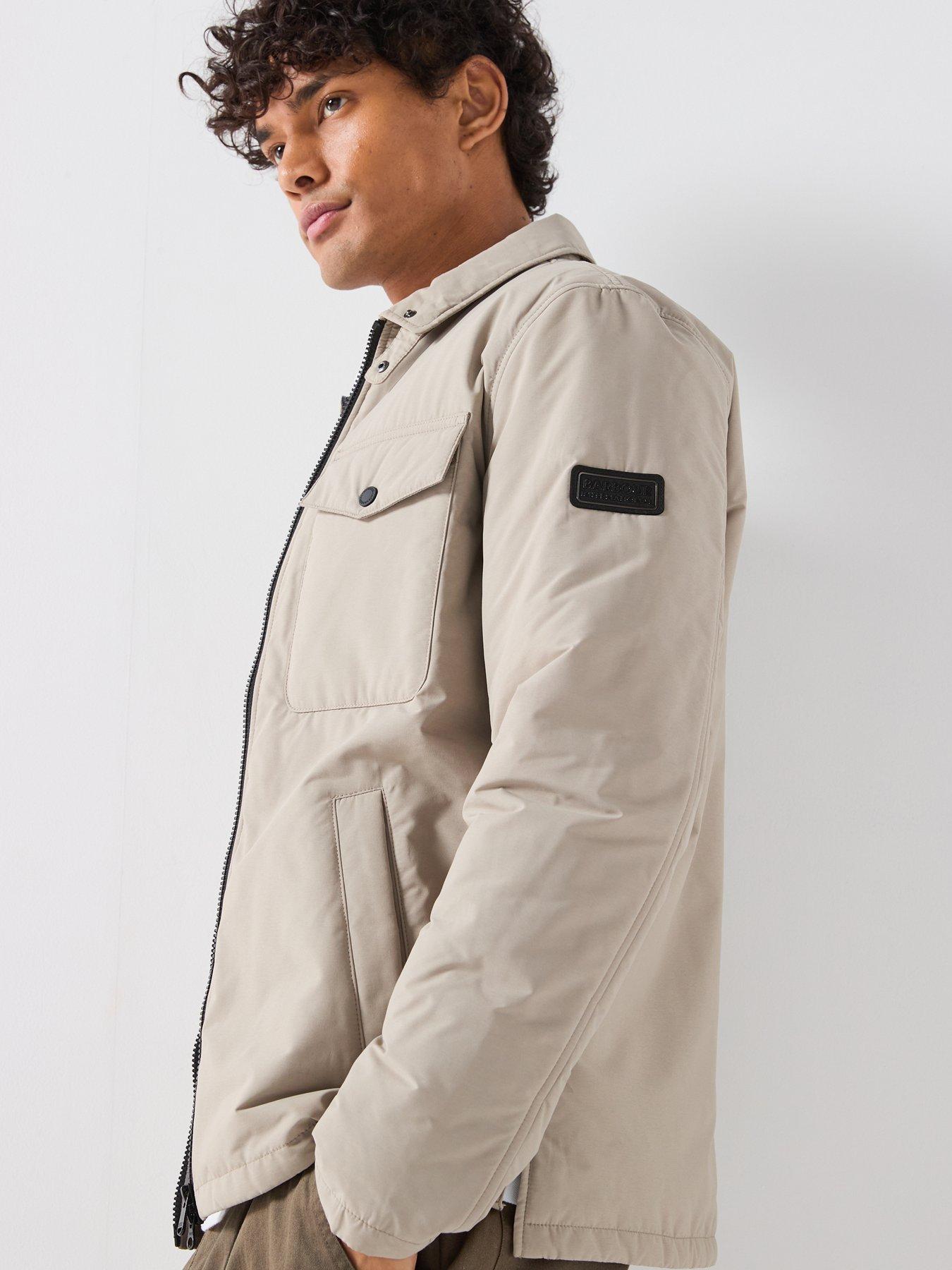 Image 5 of 6 of Barbour International International Distill Quilted Zipped Overshirt Jacket - Cream