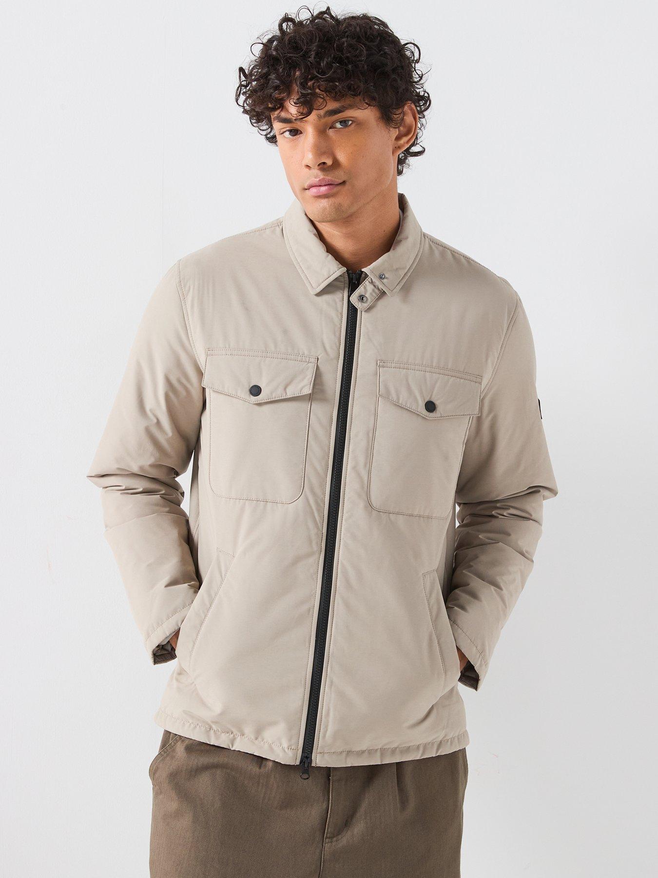Image 6 of 6 of Barbour International International Distill Quilted Zipped Overshirt Jacket - Cream