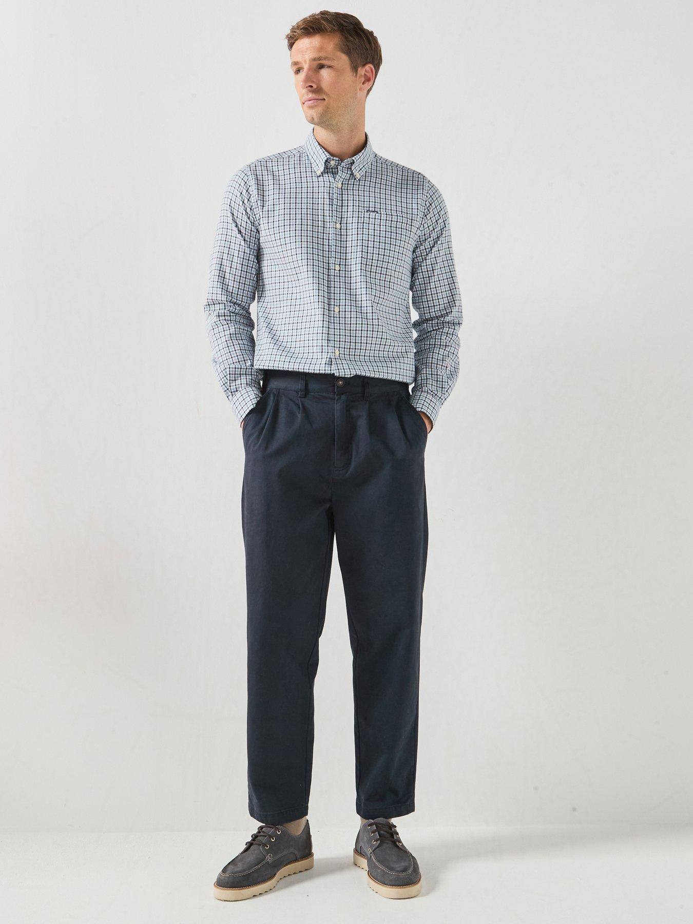 Image 5 of 6 of Barbour Padshaw Tailored Gingham Shirt - Light Blue