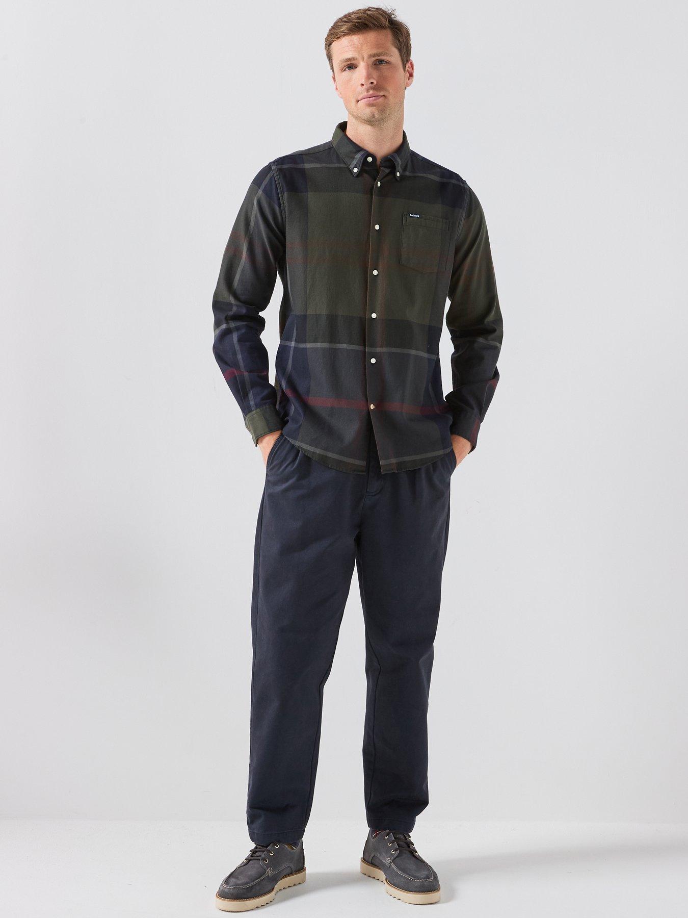 Image 3 of 6 of Barbour Dunoon Shadow Tartan Tailored Shirt - Green