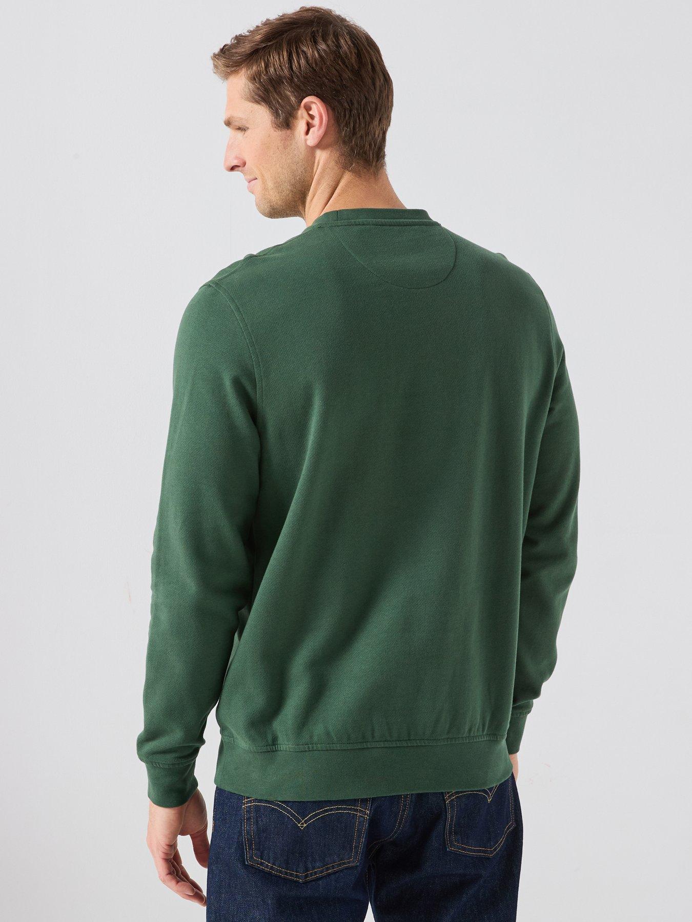 Image 2 of 6 of Barbour Mens Evergreen Embroidered Crew Neck Sweatshirt - Green