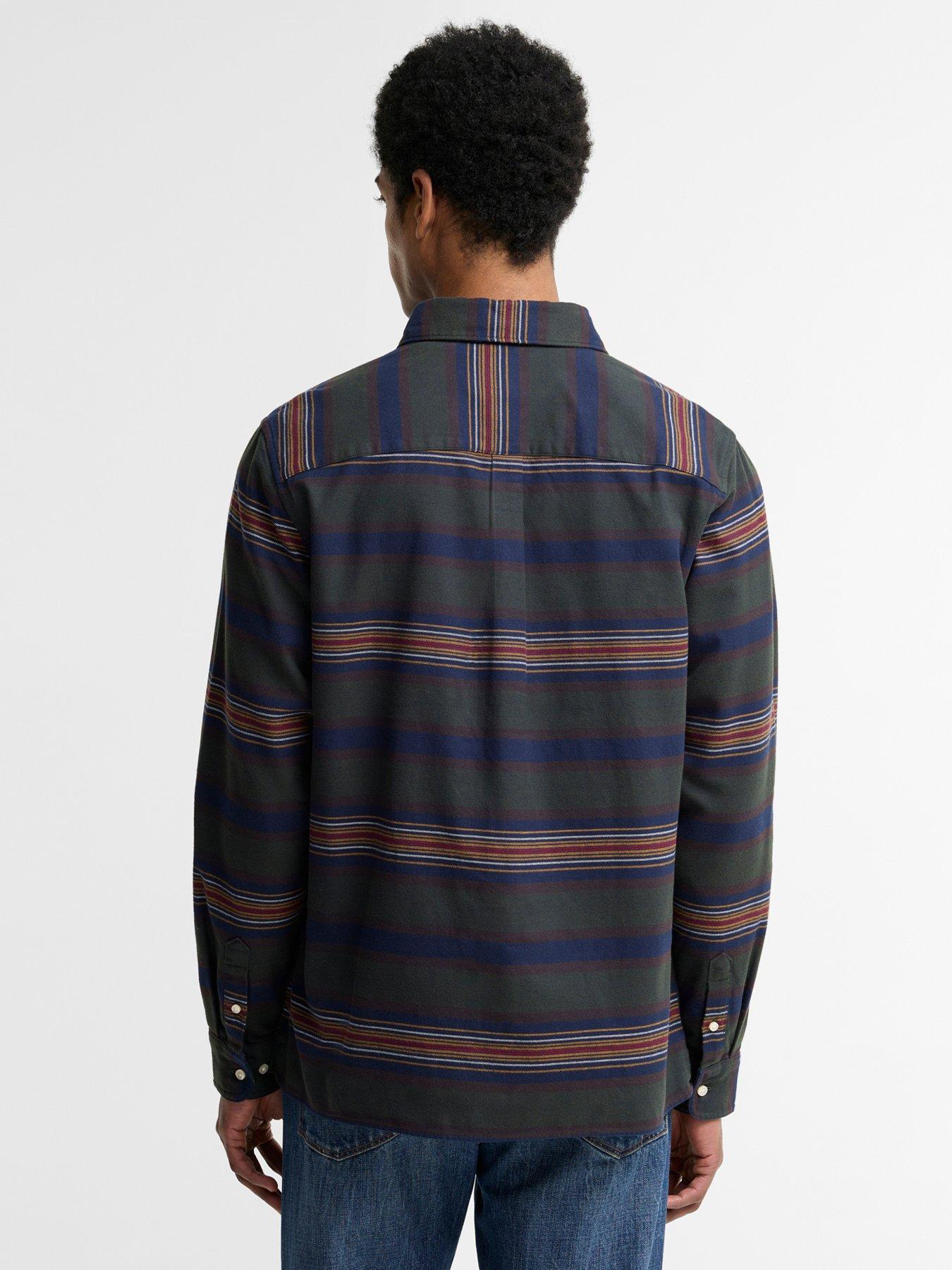 Image 2 of 5 of Barbour Classic Tartan Relaxed Stripe Shirt - Navy