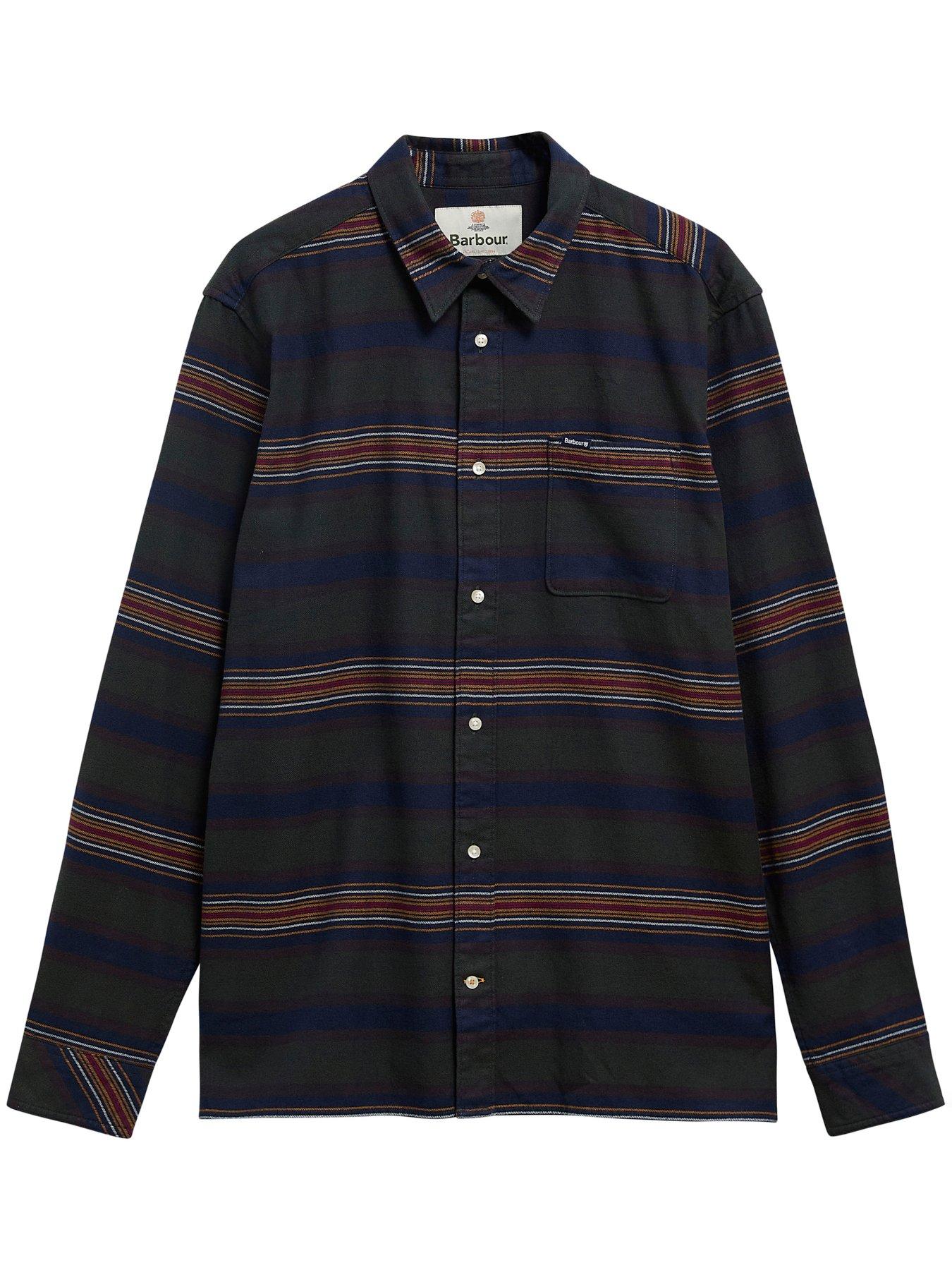 Image 5 of 5 of Barbour Classic Tartan Relaxed Stripe Shirt - Navy