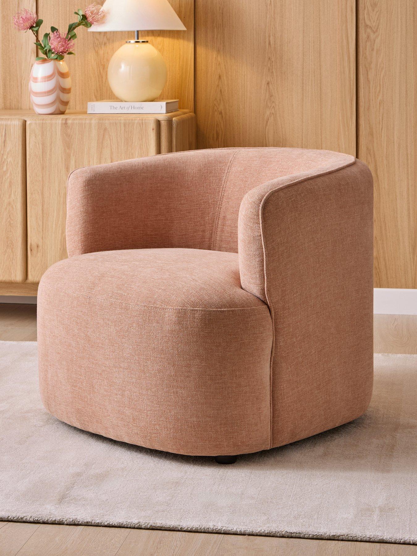 Image 1 of 7 of The Very Collection Amante Chenille Accent Chair