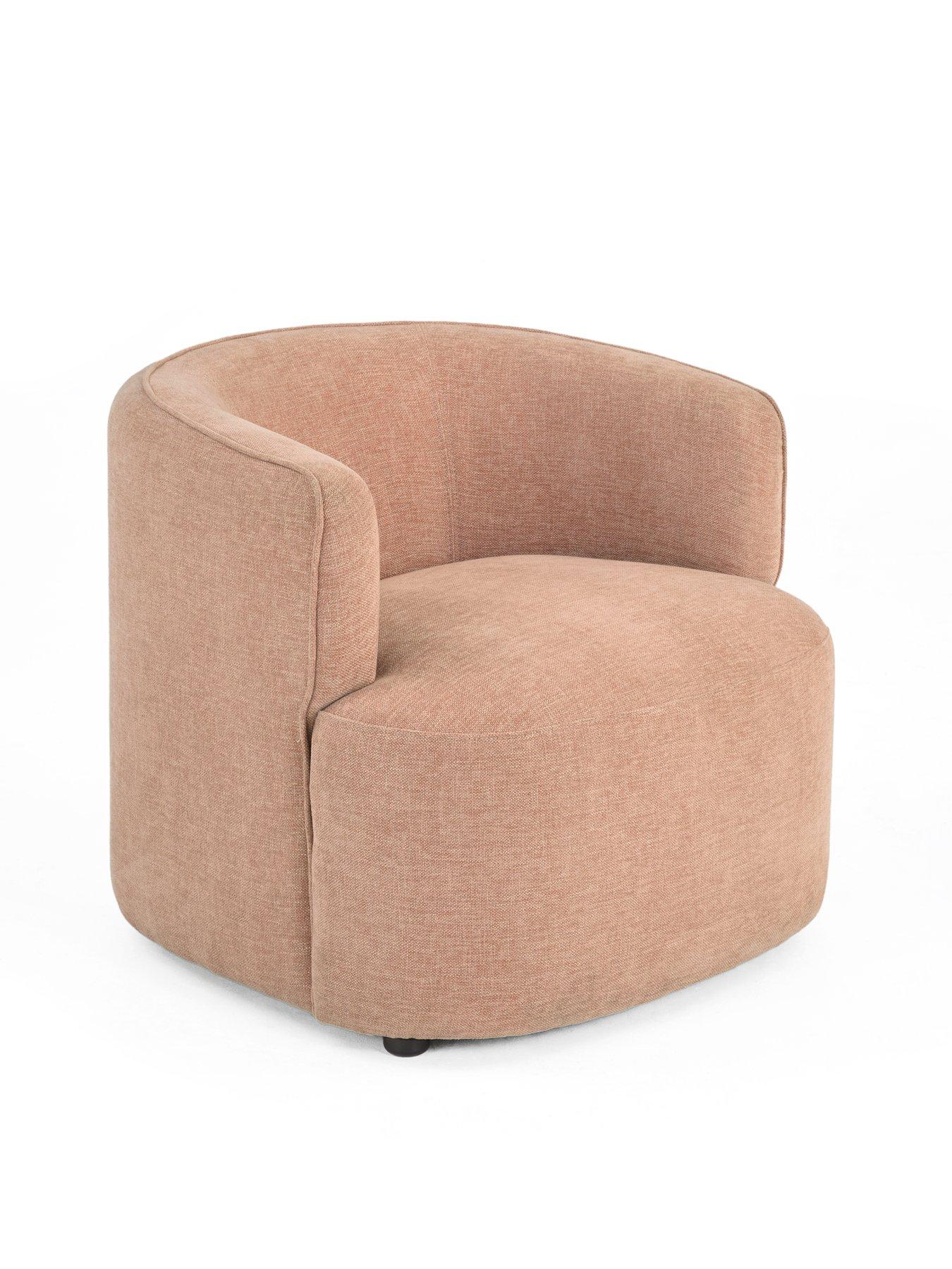 Image 3 of 7 of The Very Collection Amante Chenille Accent Chair