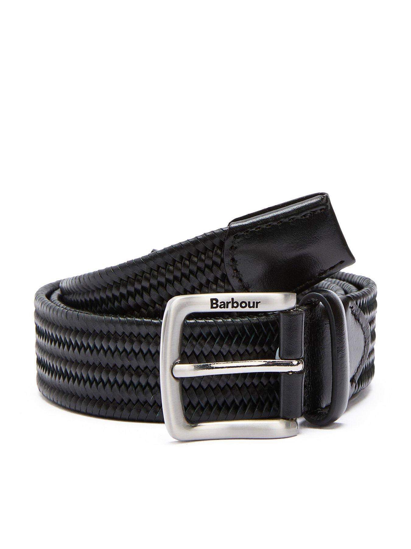 Barbour Barbour Stretch Leather Belt - Black