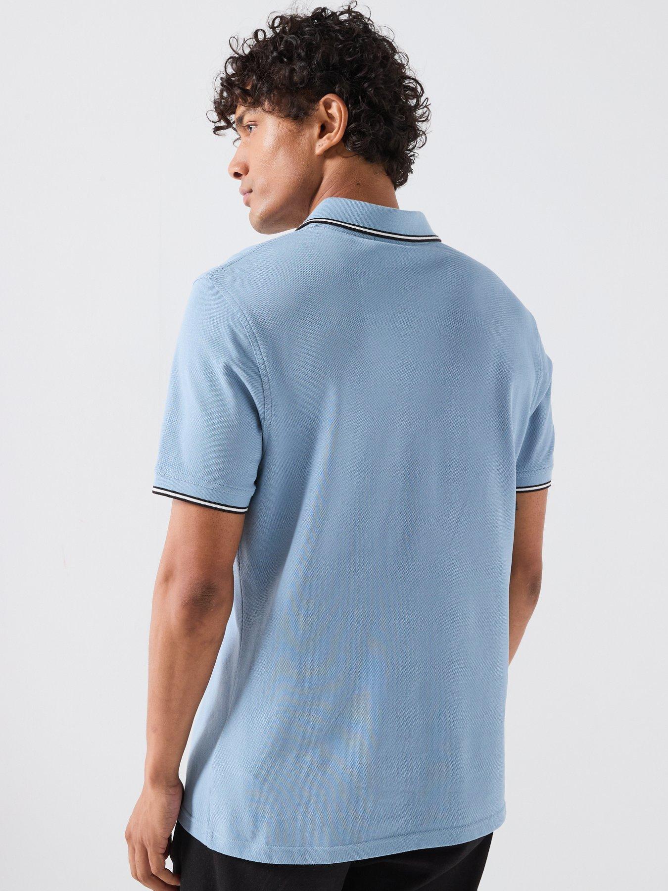 Image 2 of 6 of Barbour International International Evan Tipped Polo Shirt - Blue