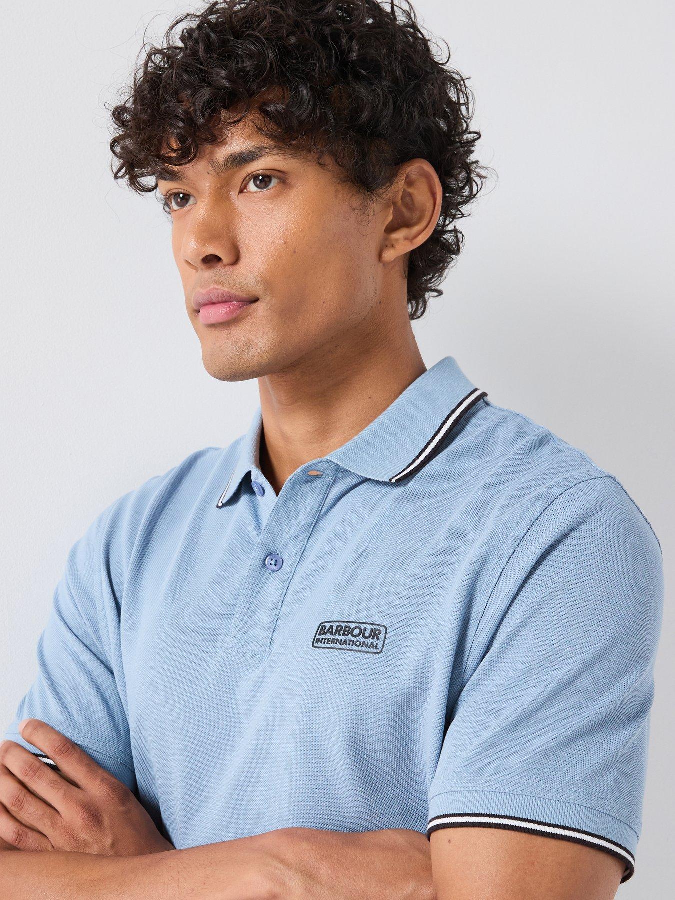 Image 5 of 6 of Barbour International International Evan Tipped Polo Shirt - Blue