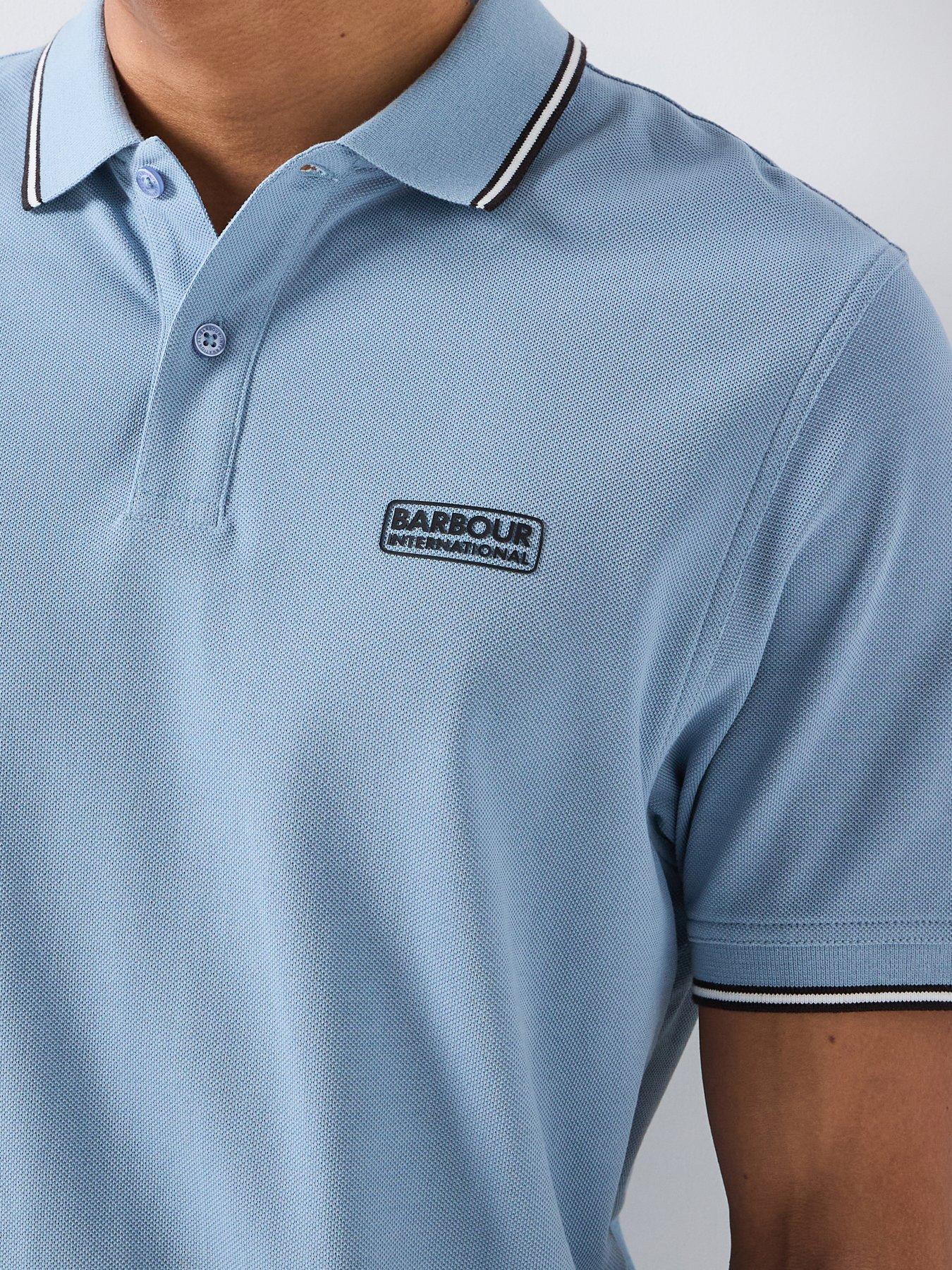 Image 6 of 6 of Barbour International International Evan Tipped Polo Shirt - Blue