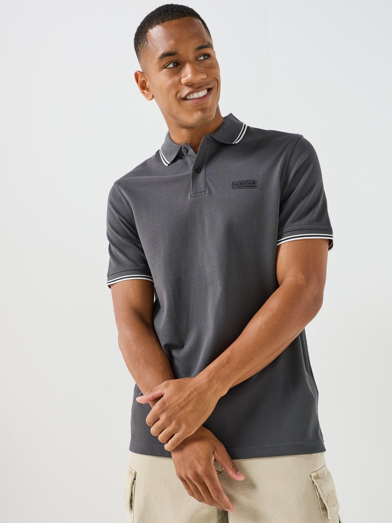 Barbour International Barbour International Evan Tipped Polo Shirt - Grey