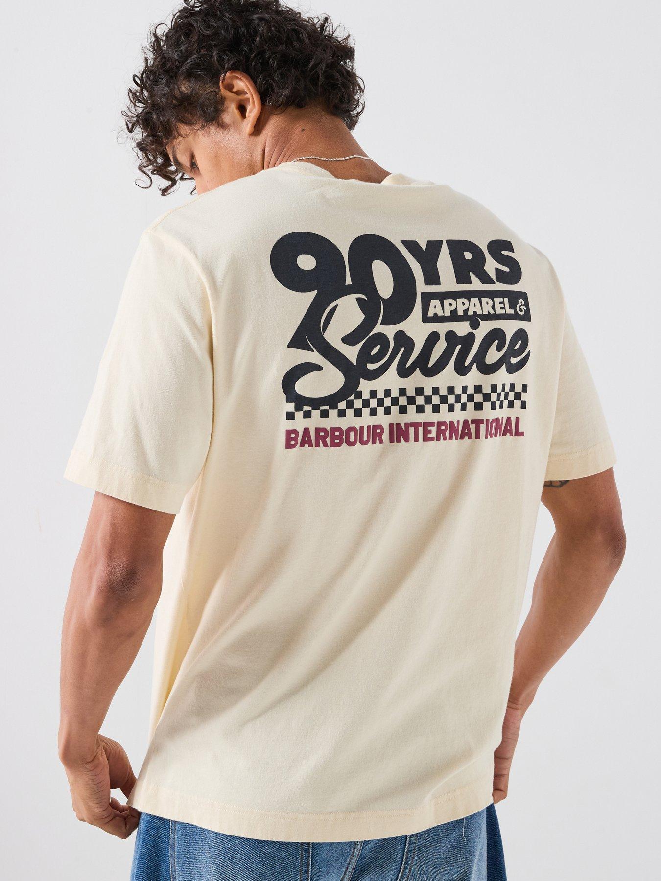 Barbour International Herman Back Graphic Print T-Shirt - Cream
