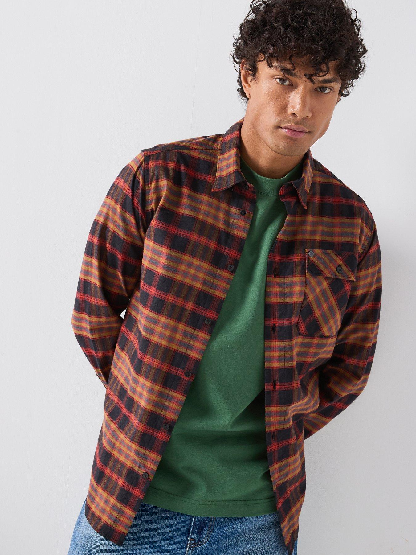 Image 1 of 6 of Barbour International Horseferry Brushed Checked Shirt - Red