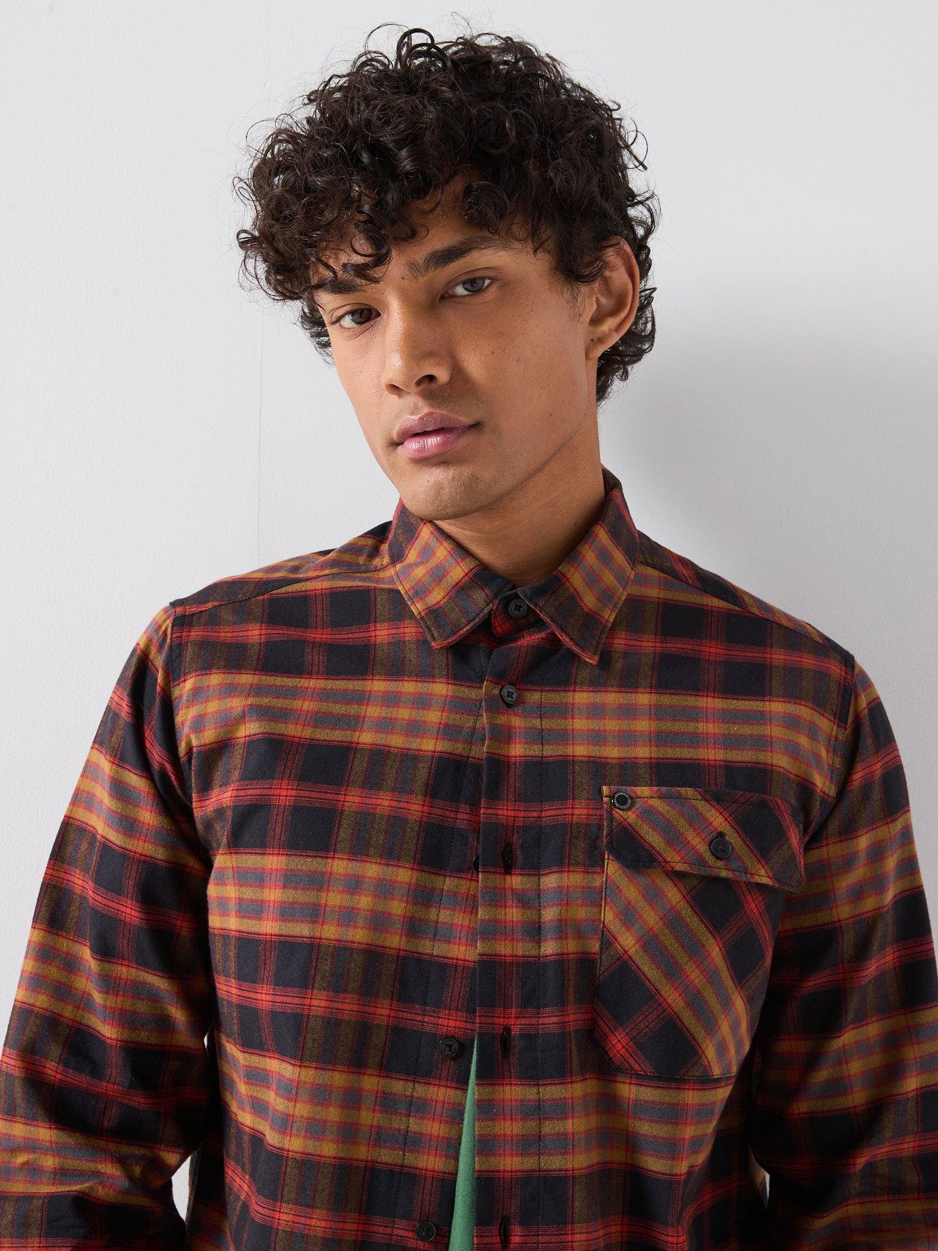 Image 5 of 6 of Barbour International Horseferry Brushed Checked Shirt - Red