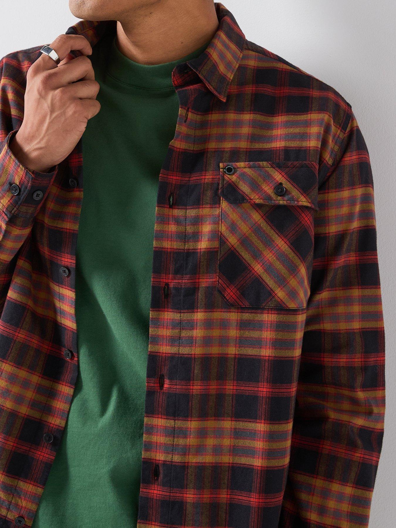 Image 6 of 6 of Barbour International Horseferry Brushed Checked Shirt - Red
